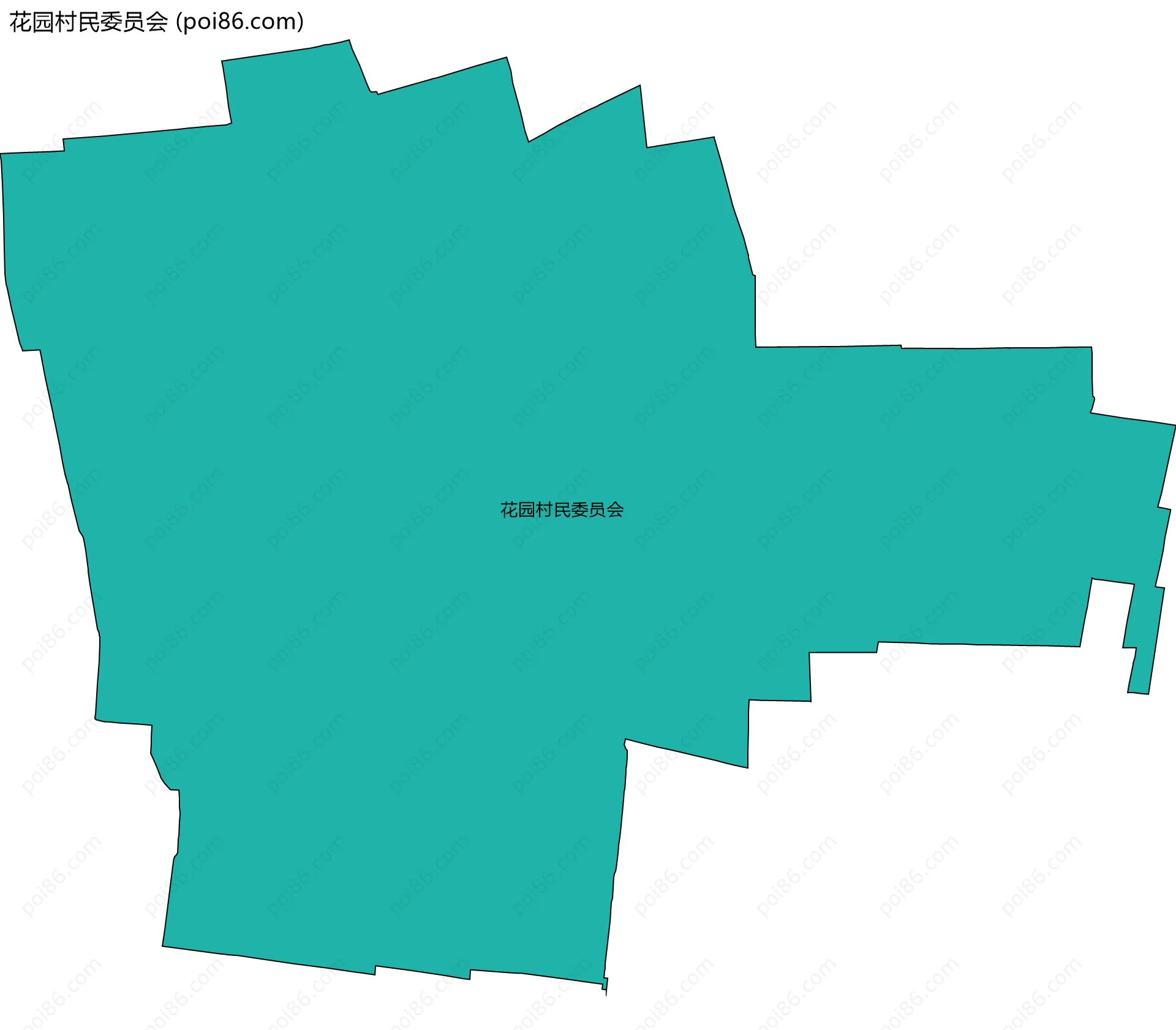 花园村民委员会边界地图
