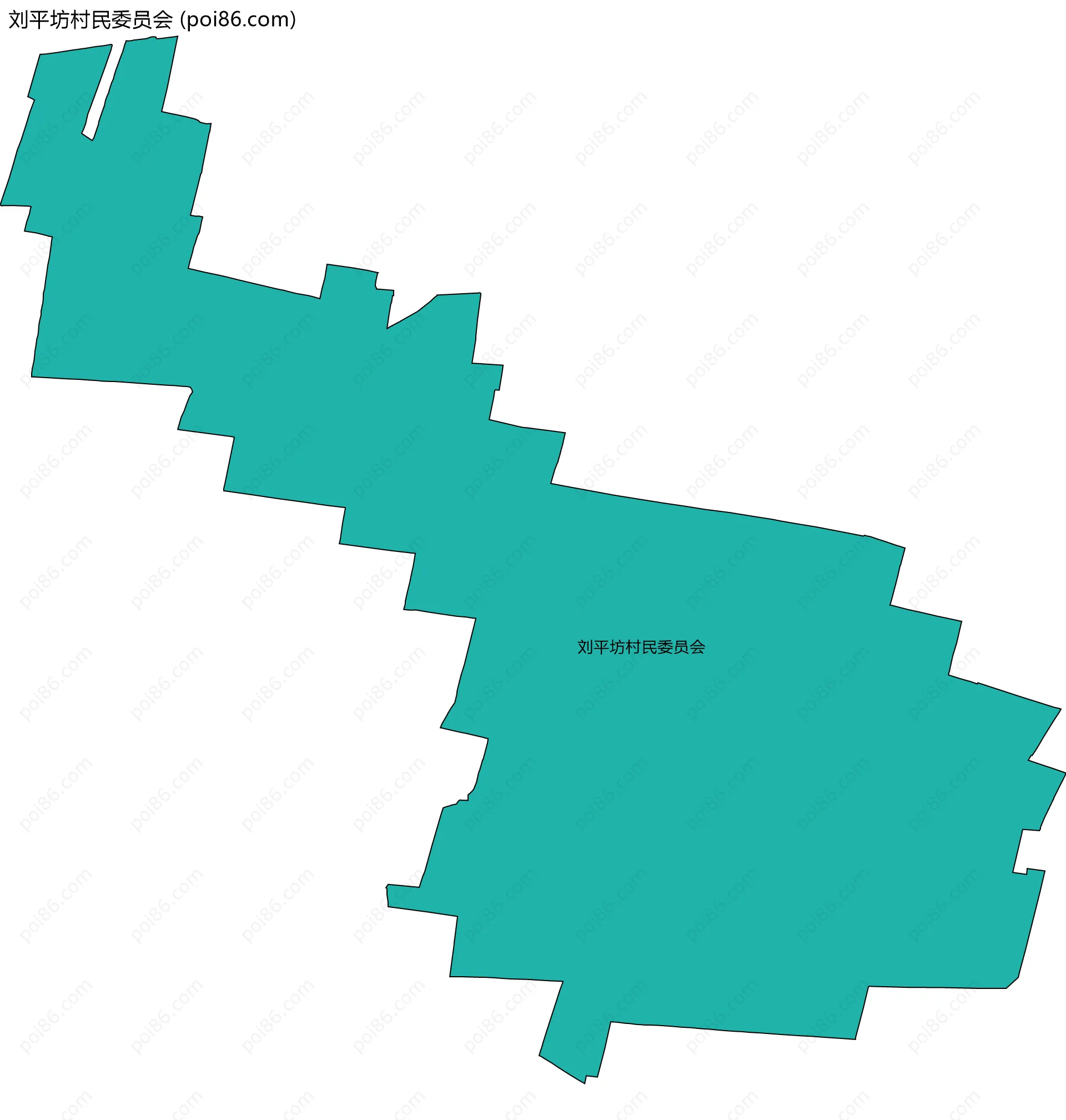 刘平坊村民委员会边界地图