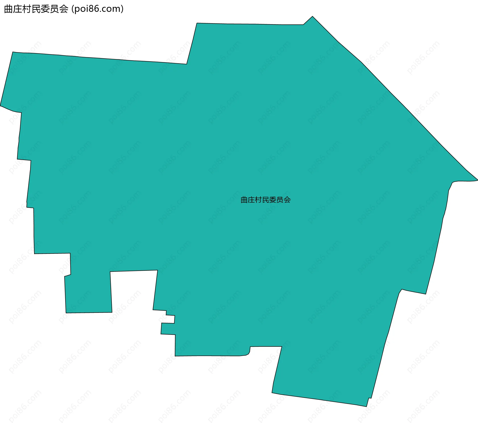 曲庄村民委员会边界地图