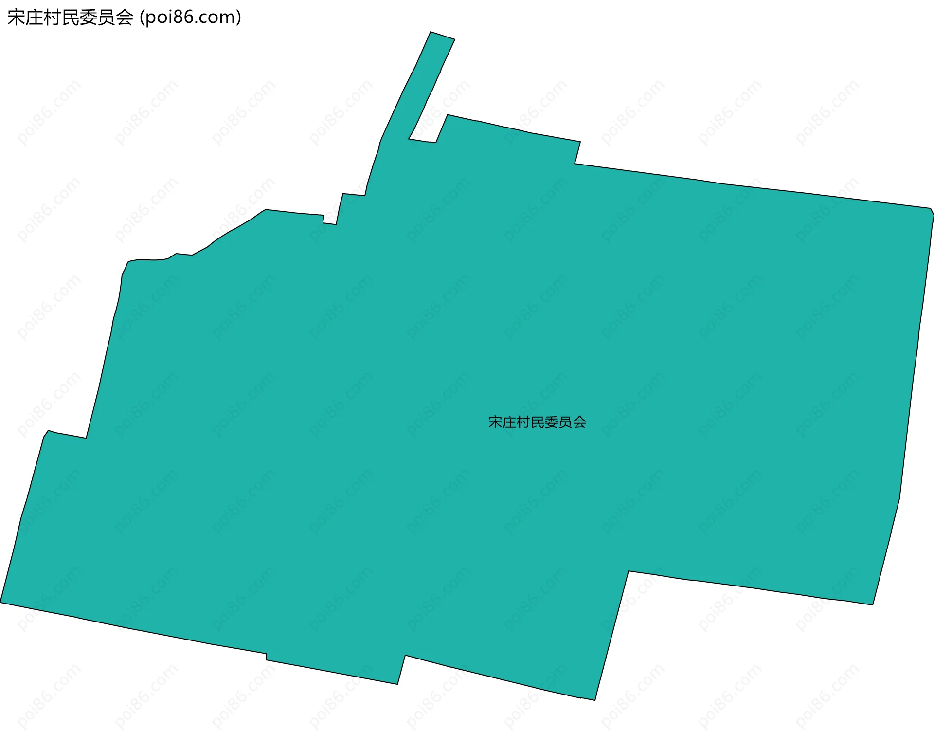 宋庄村民委员会边界地图