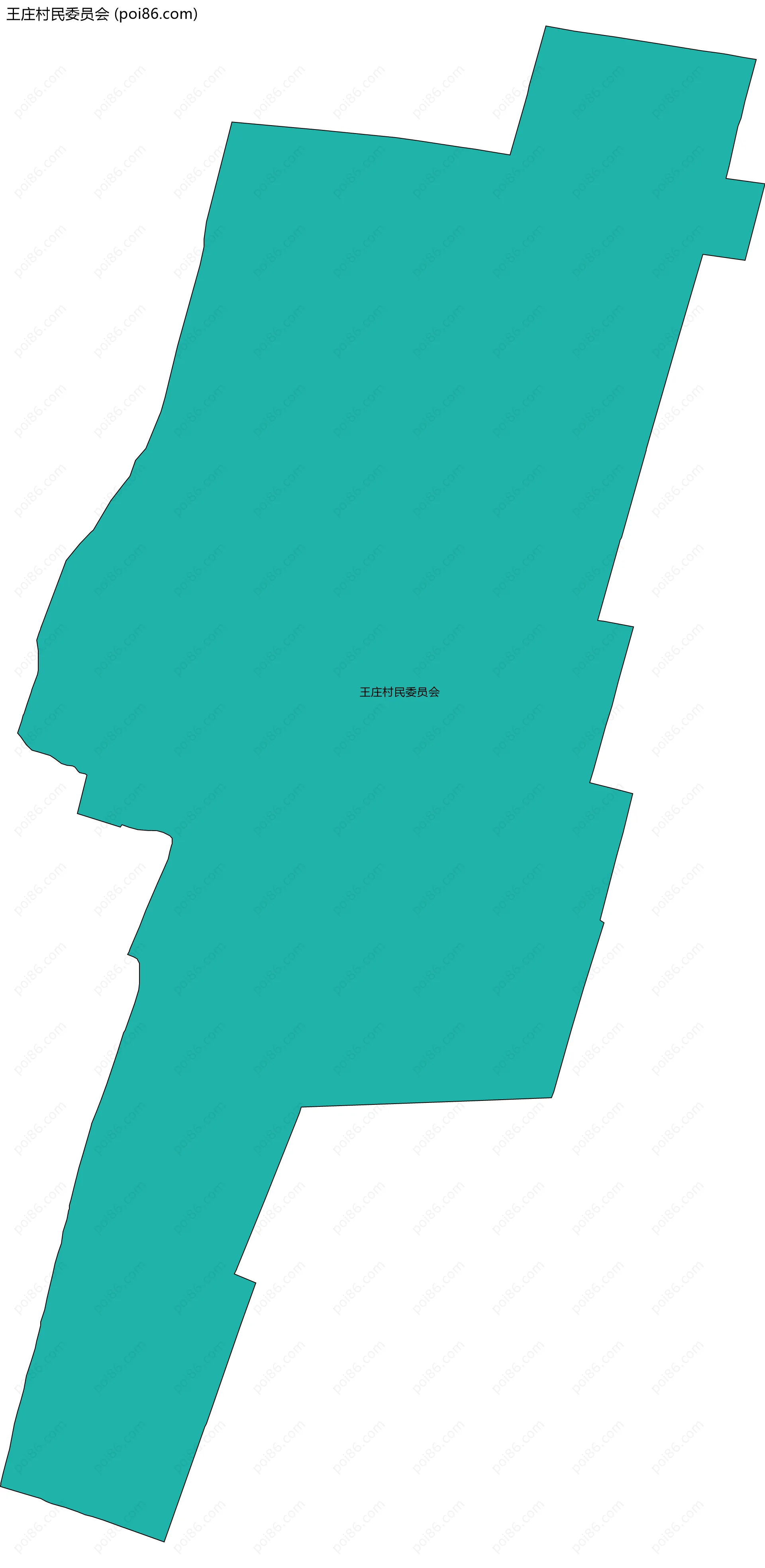 王庄村民委员会边界地图