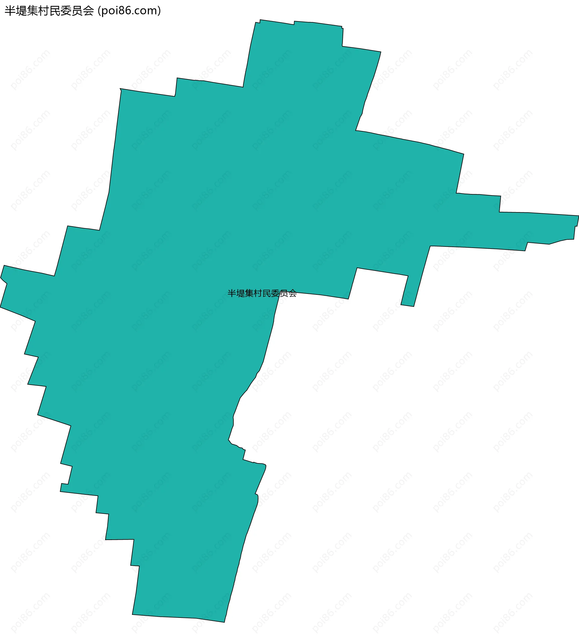 半堤集村民委员会边界地图