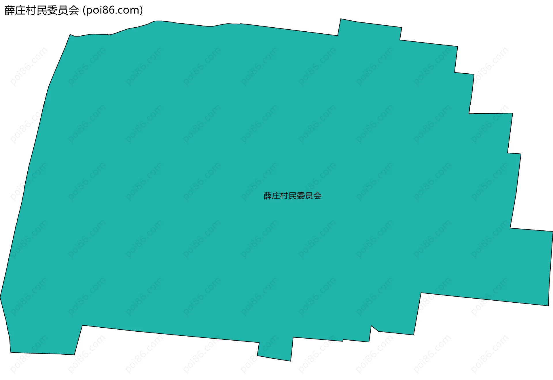 薛庄村民委员会边界地图