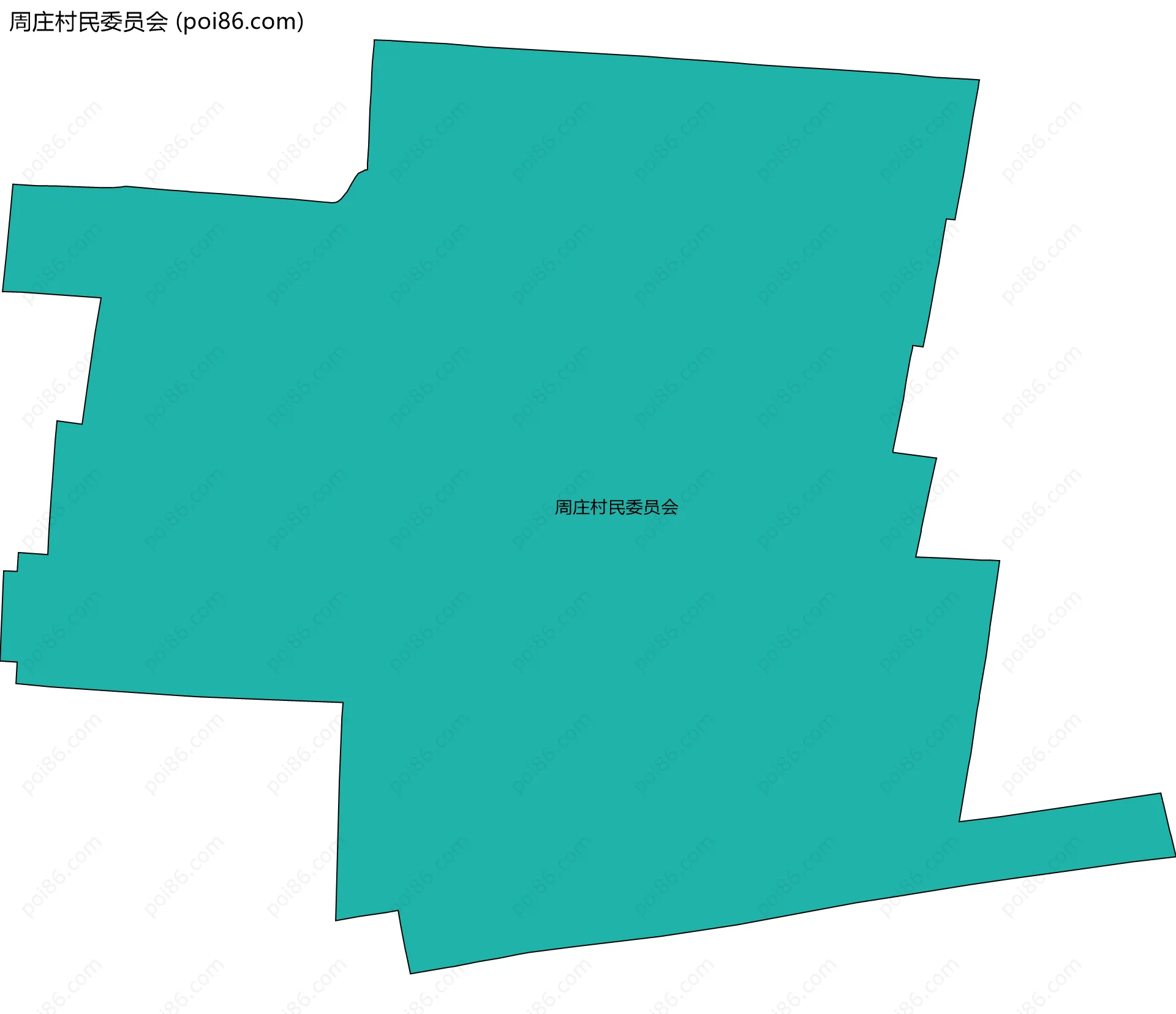 周庄村民委员会边界地图