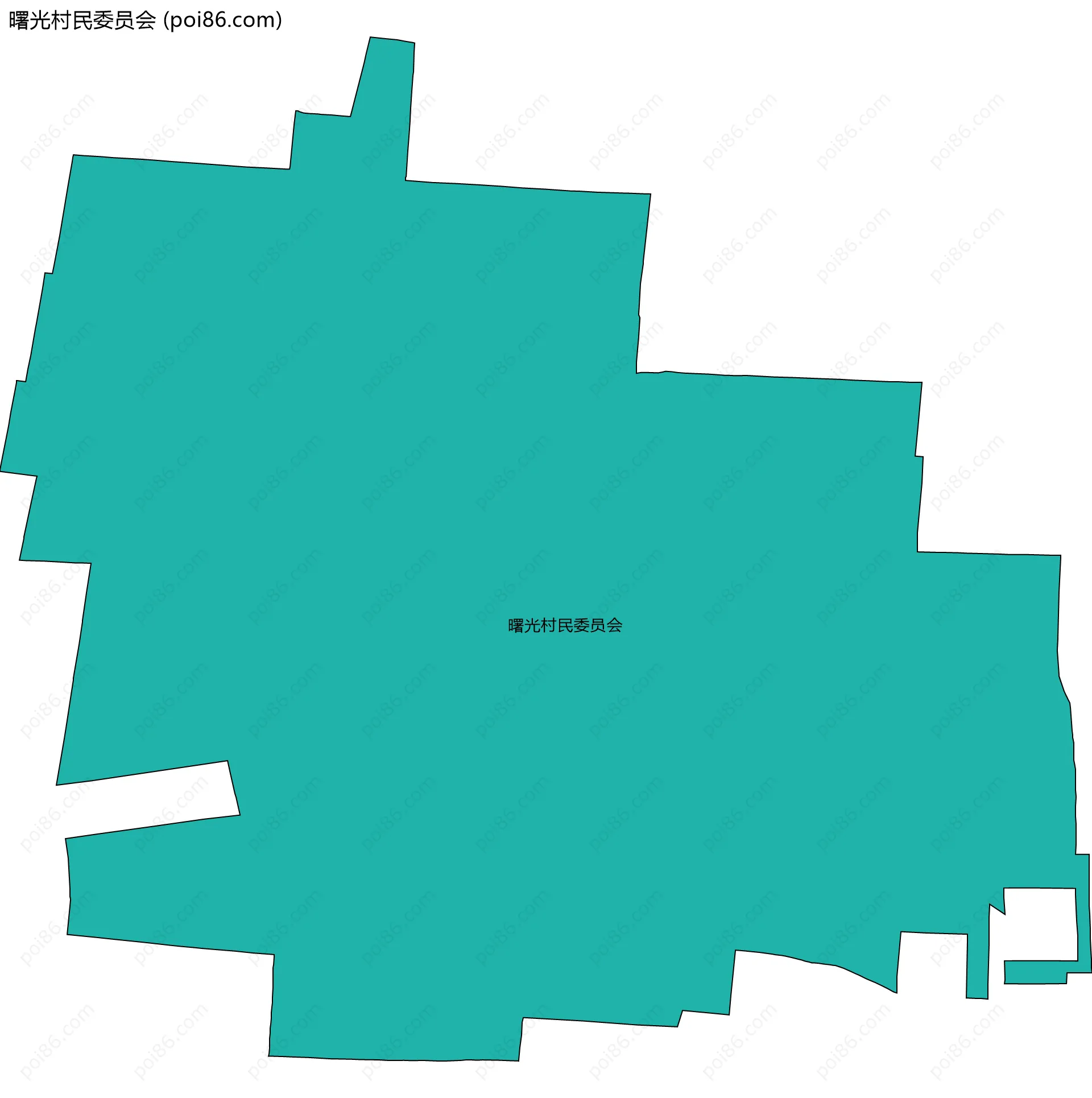 曙光村民委员会边界地图