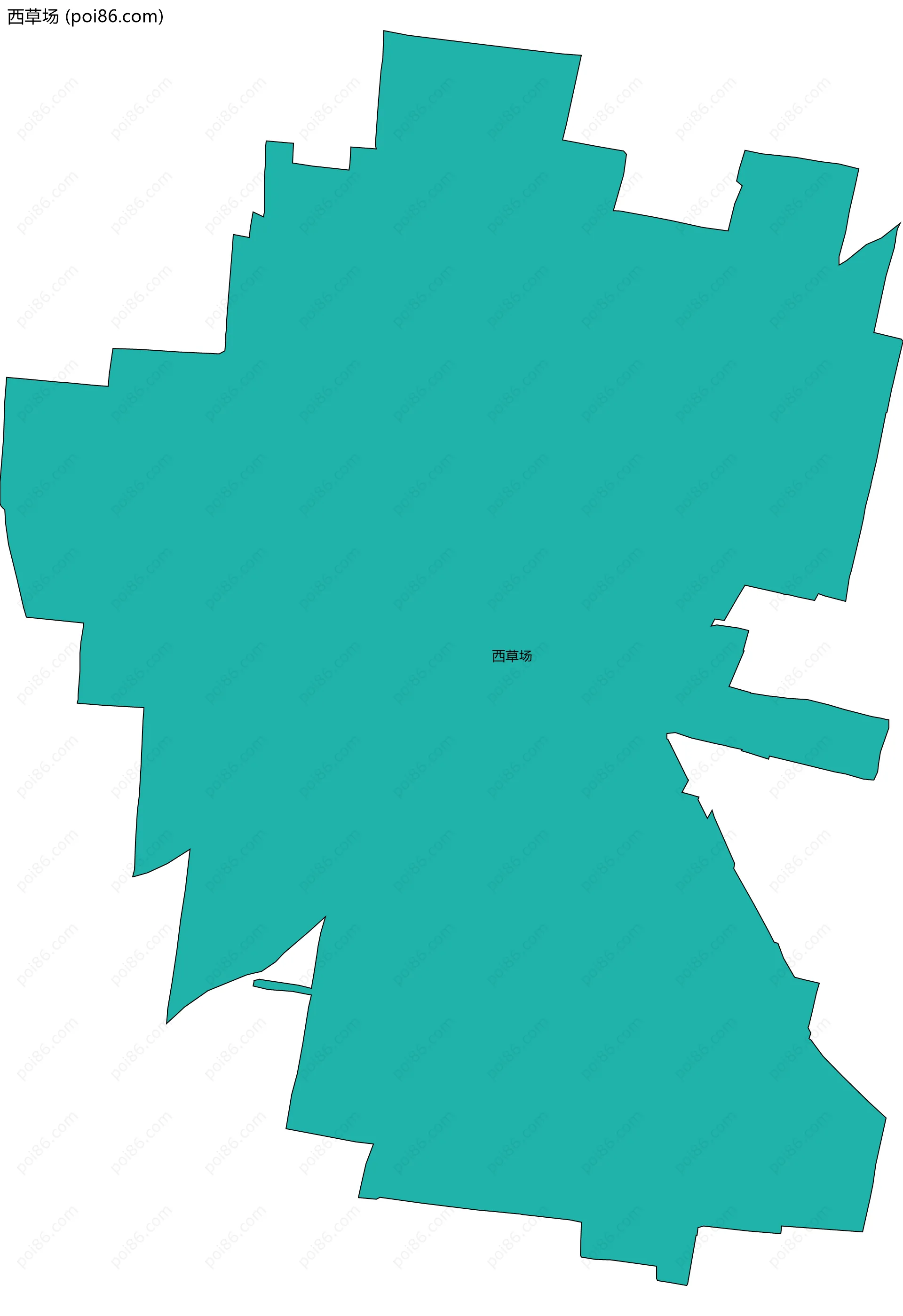 西草场边界地图