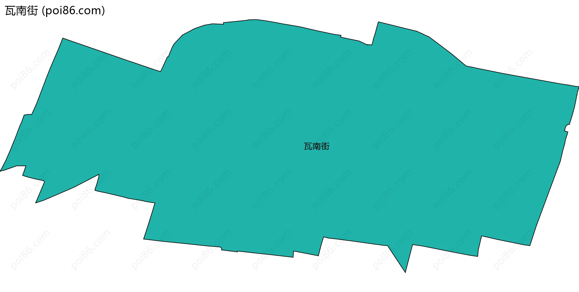 瓦南街边界地图