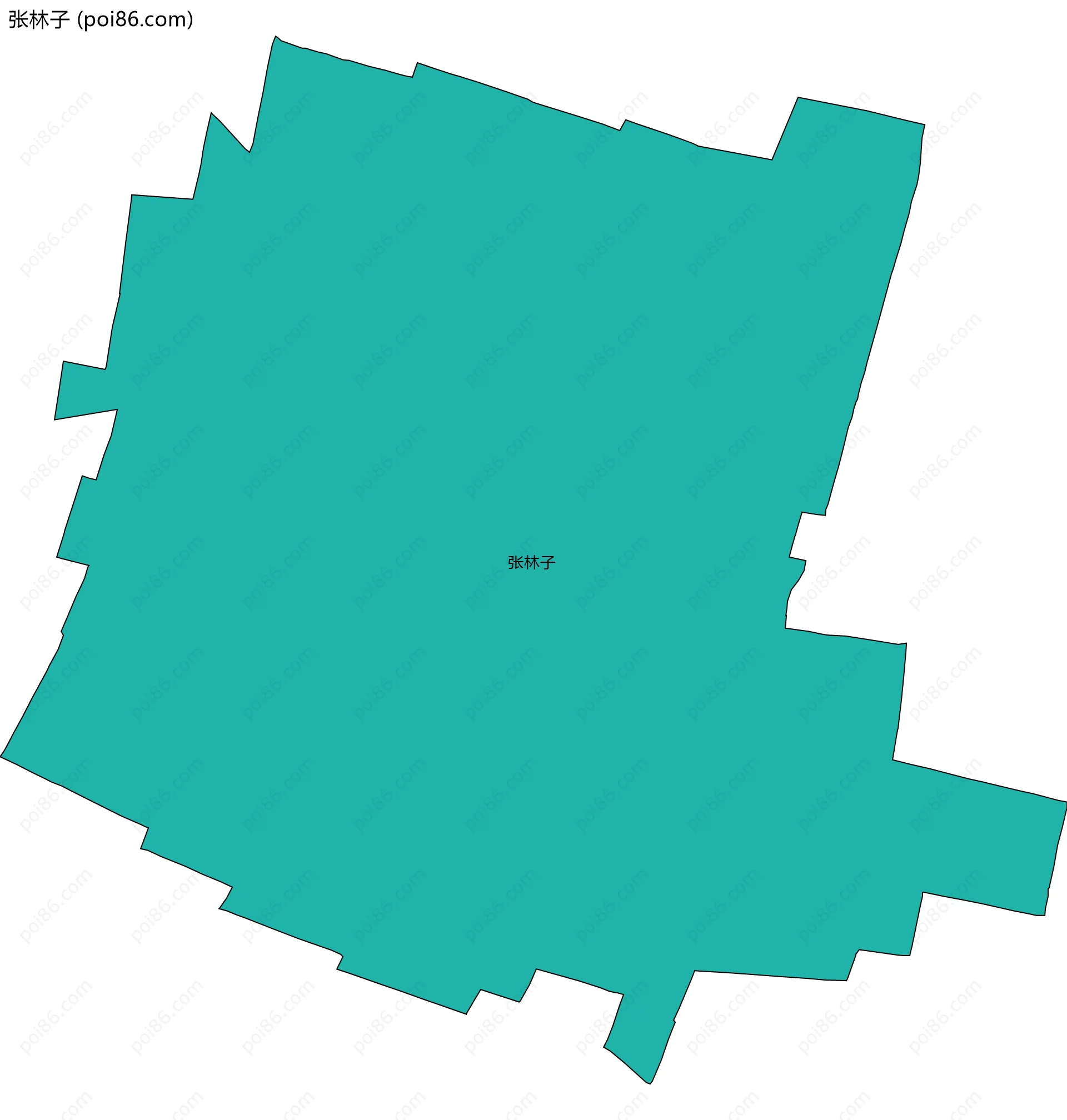 张林子边界地图