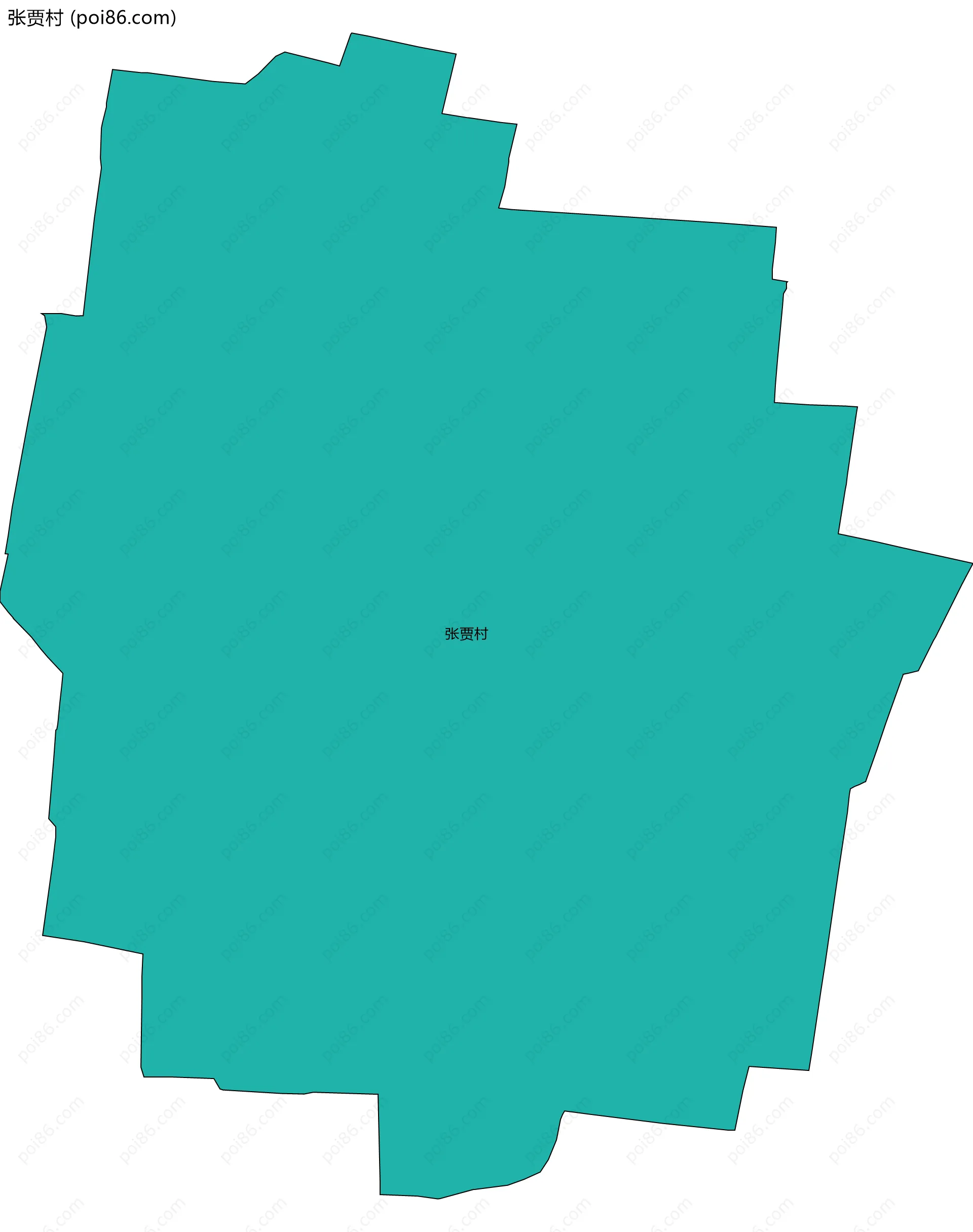 张贾村边界地图