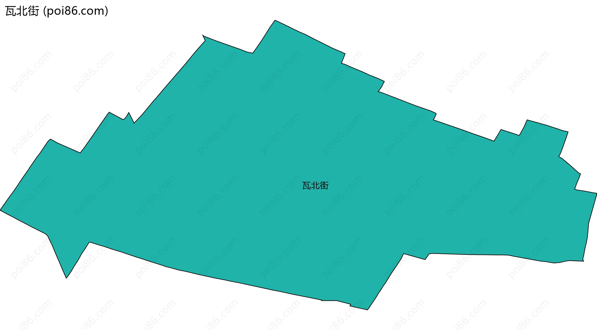 瓦北街边界地图