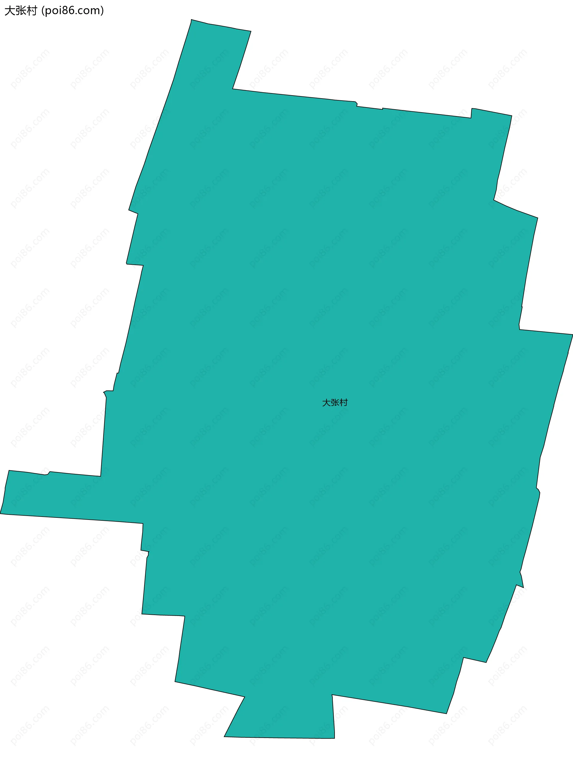 大张村边界地图