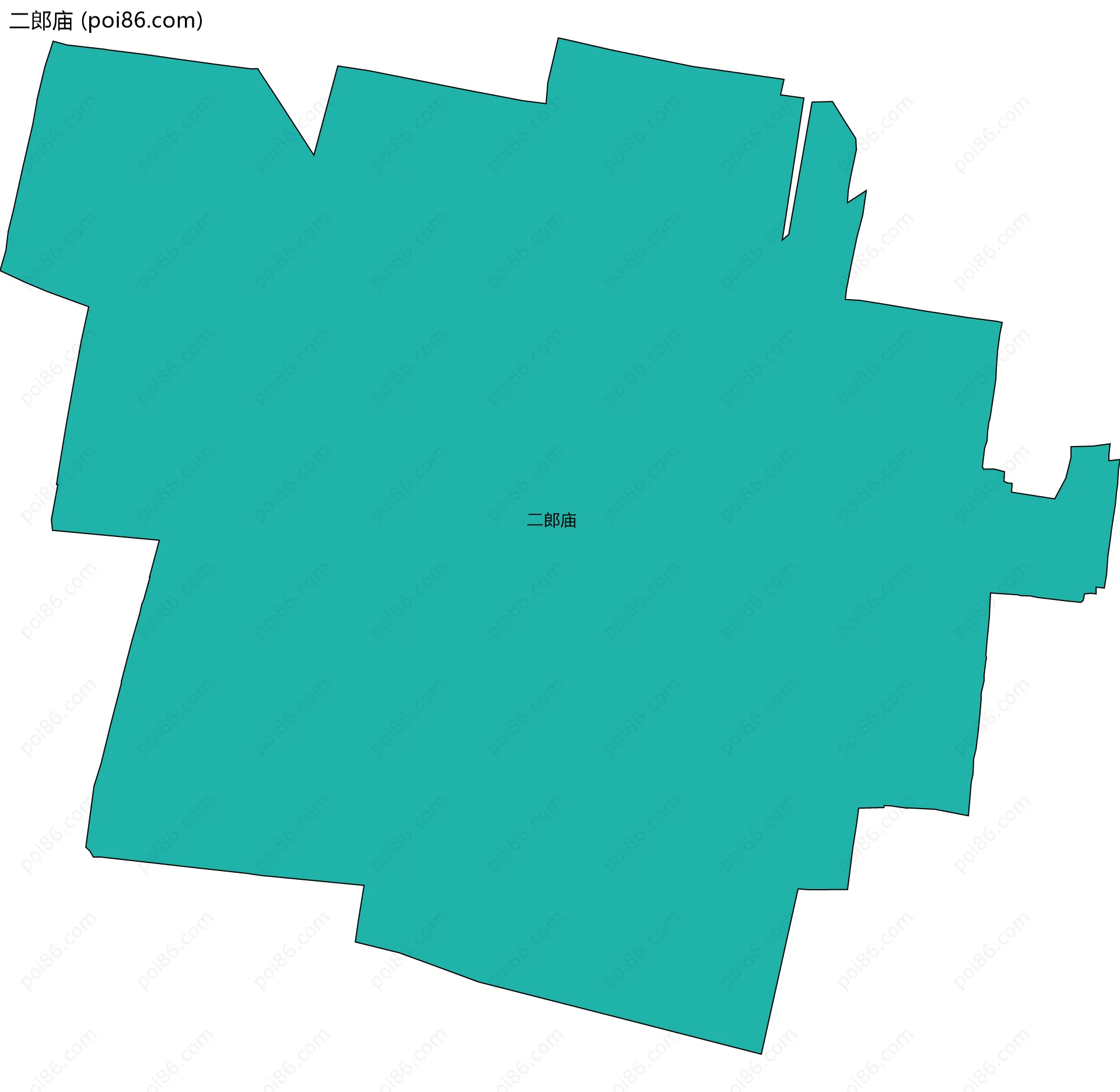 二郎庙边界地图