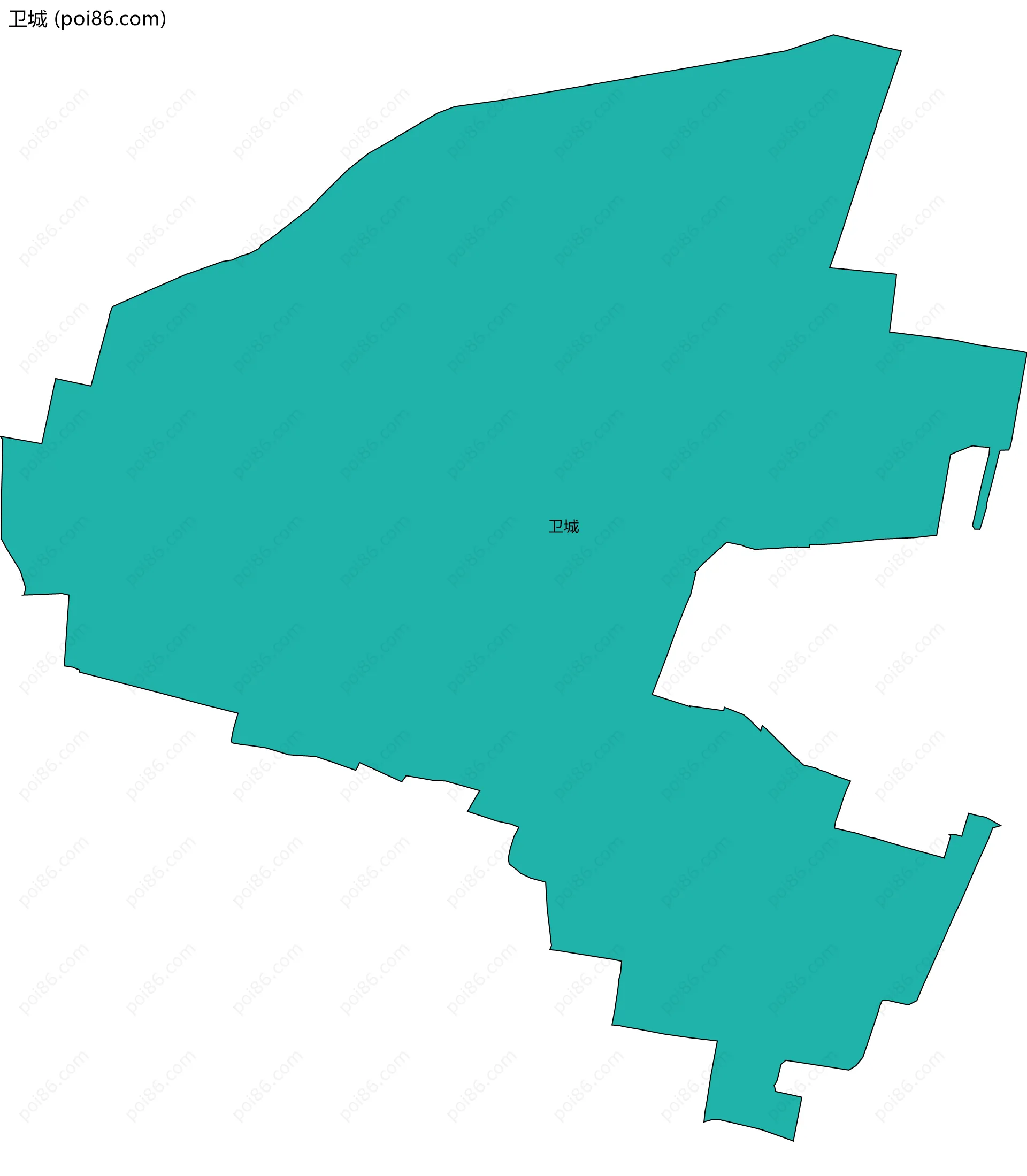 卫城边界地图