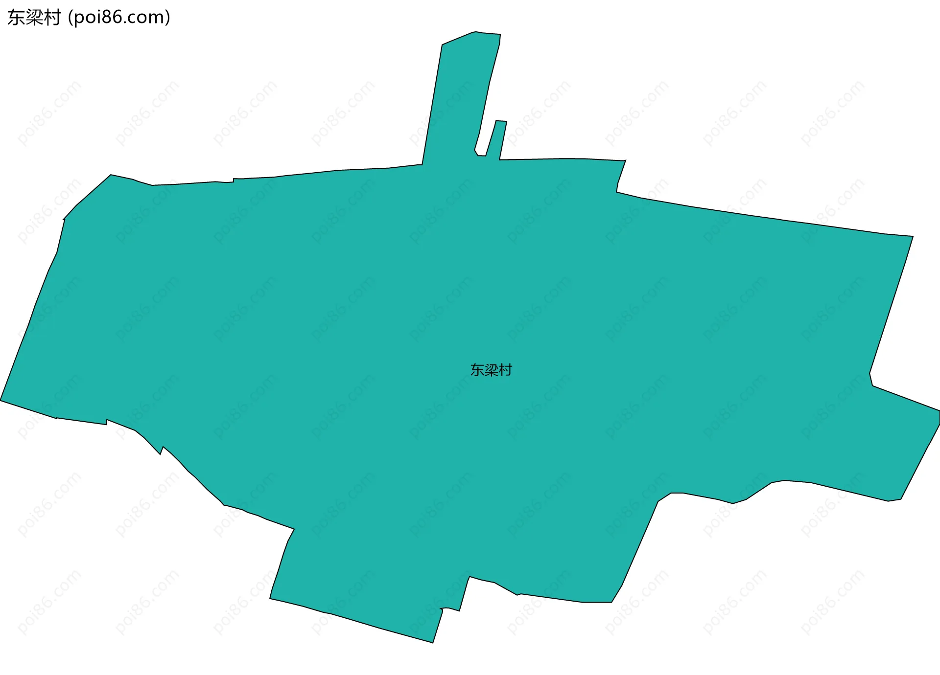 东梁村边界地图