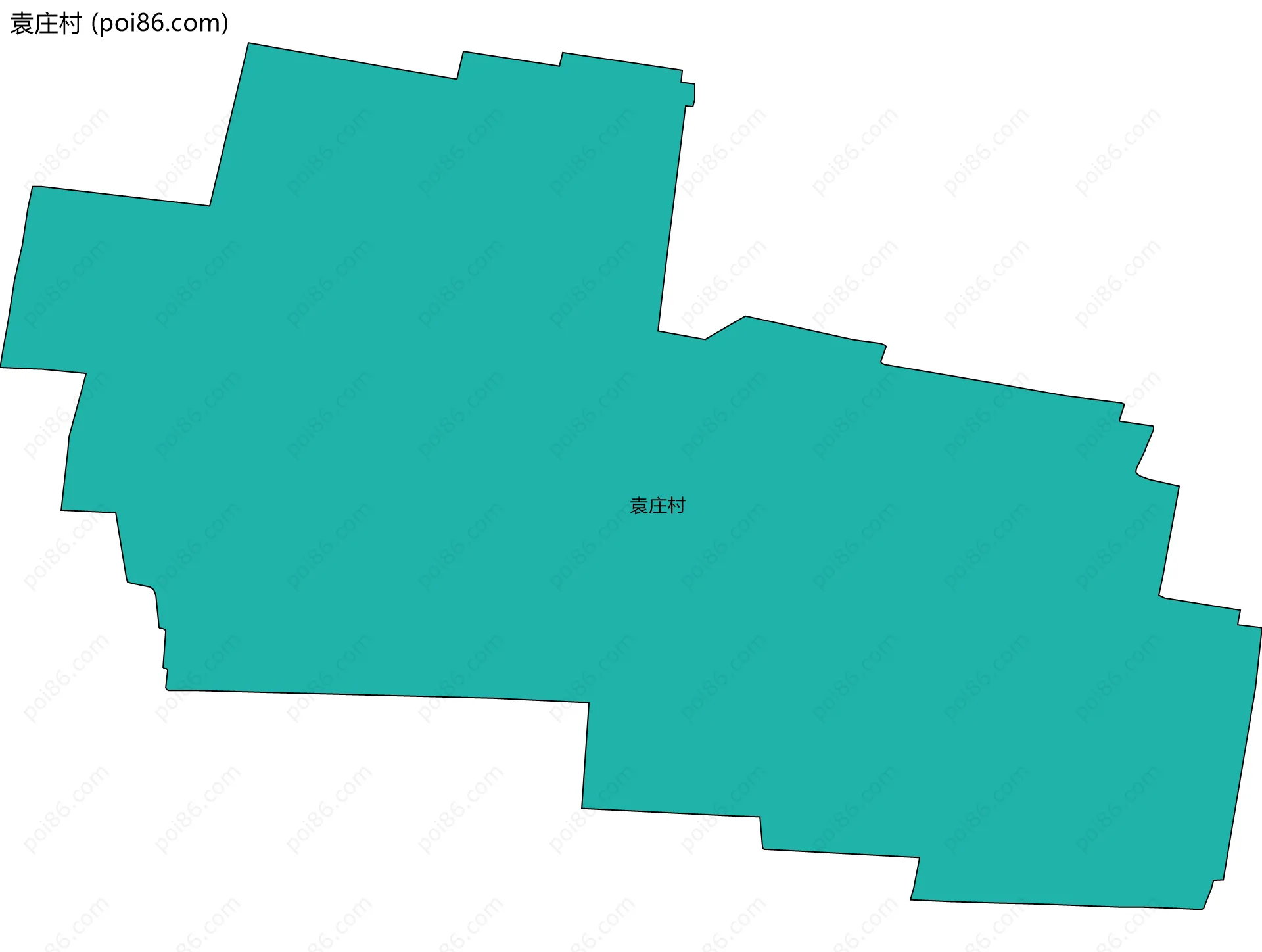 袁庄村边界地图
