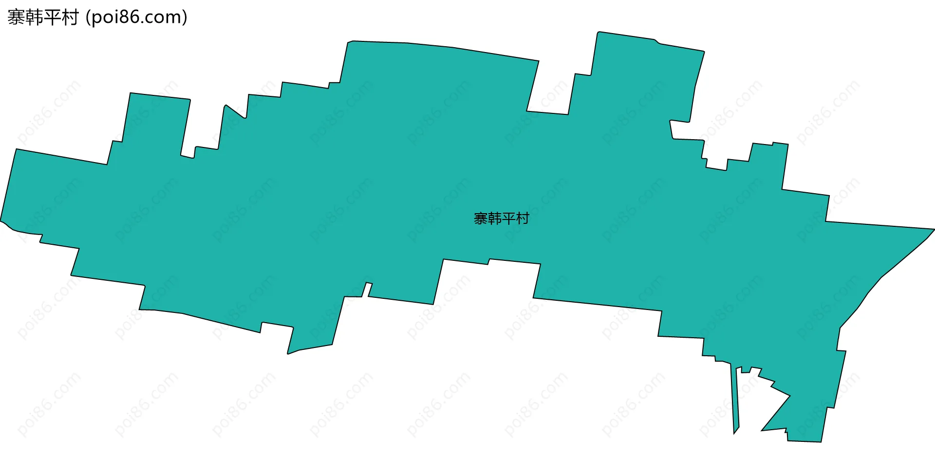 寨韩平村边界地图