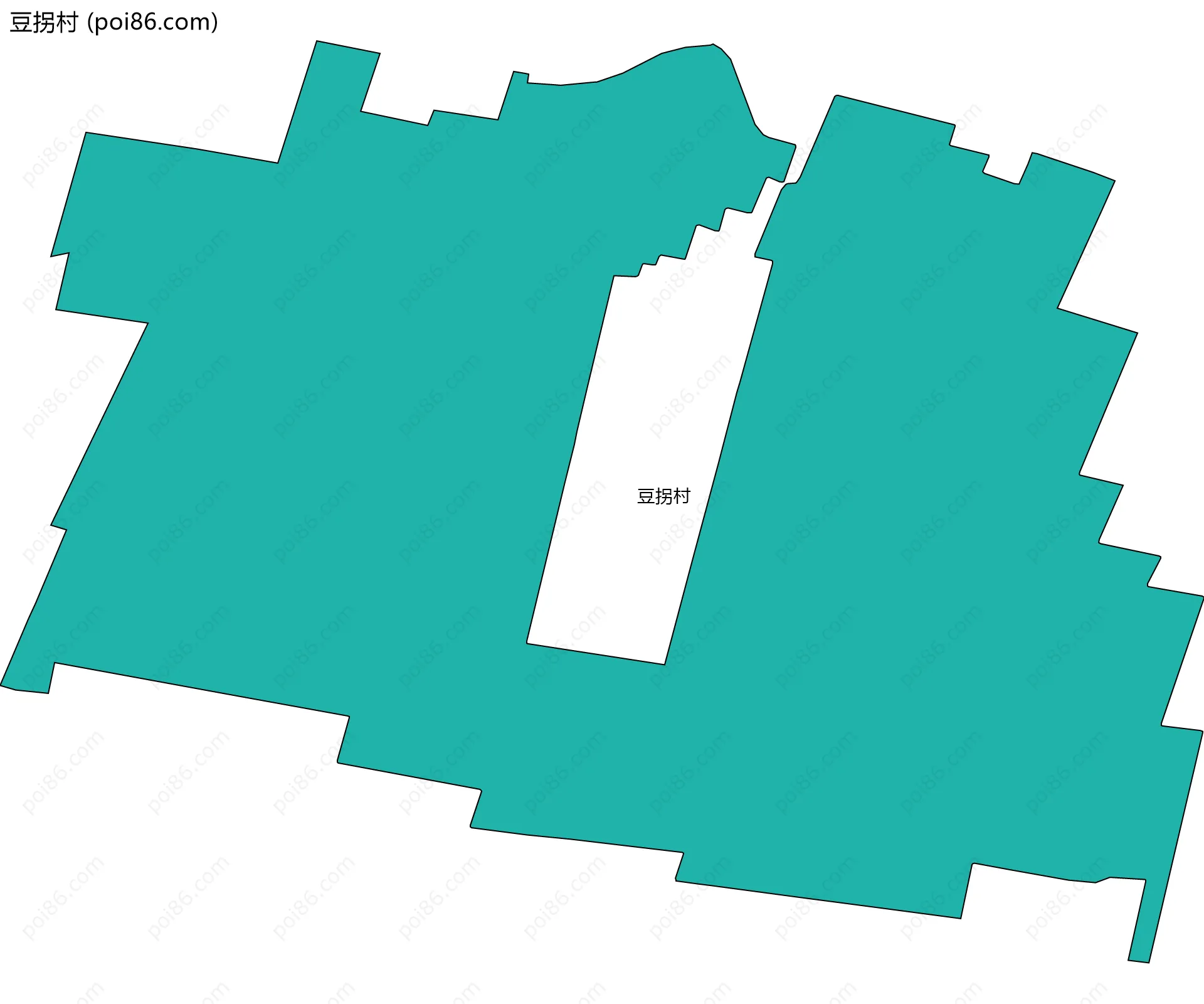 豆拐村边界地图
