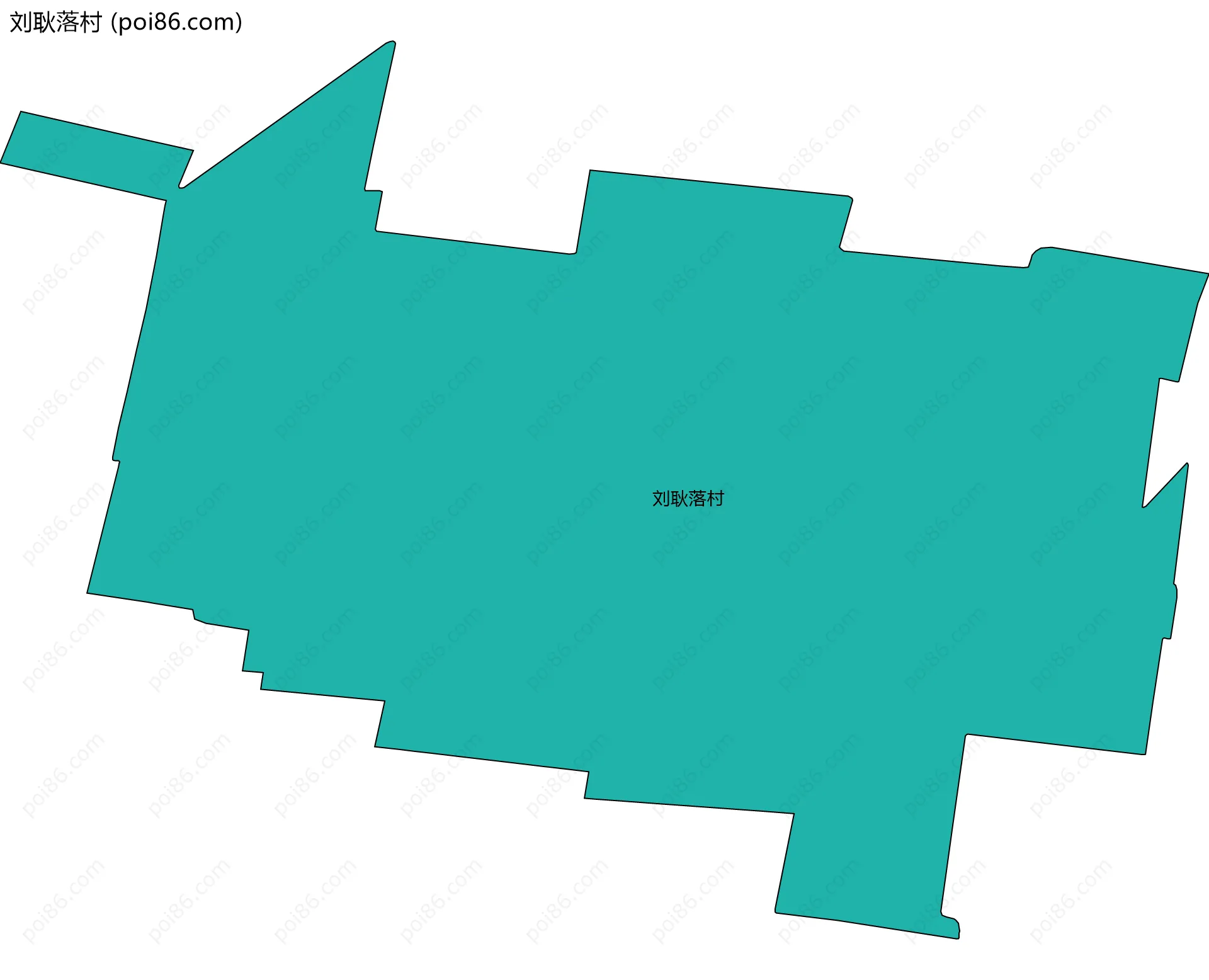 刘耿落村边界地图
