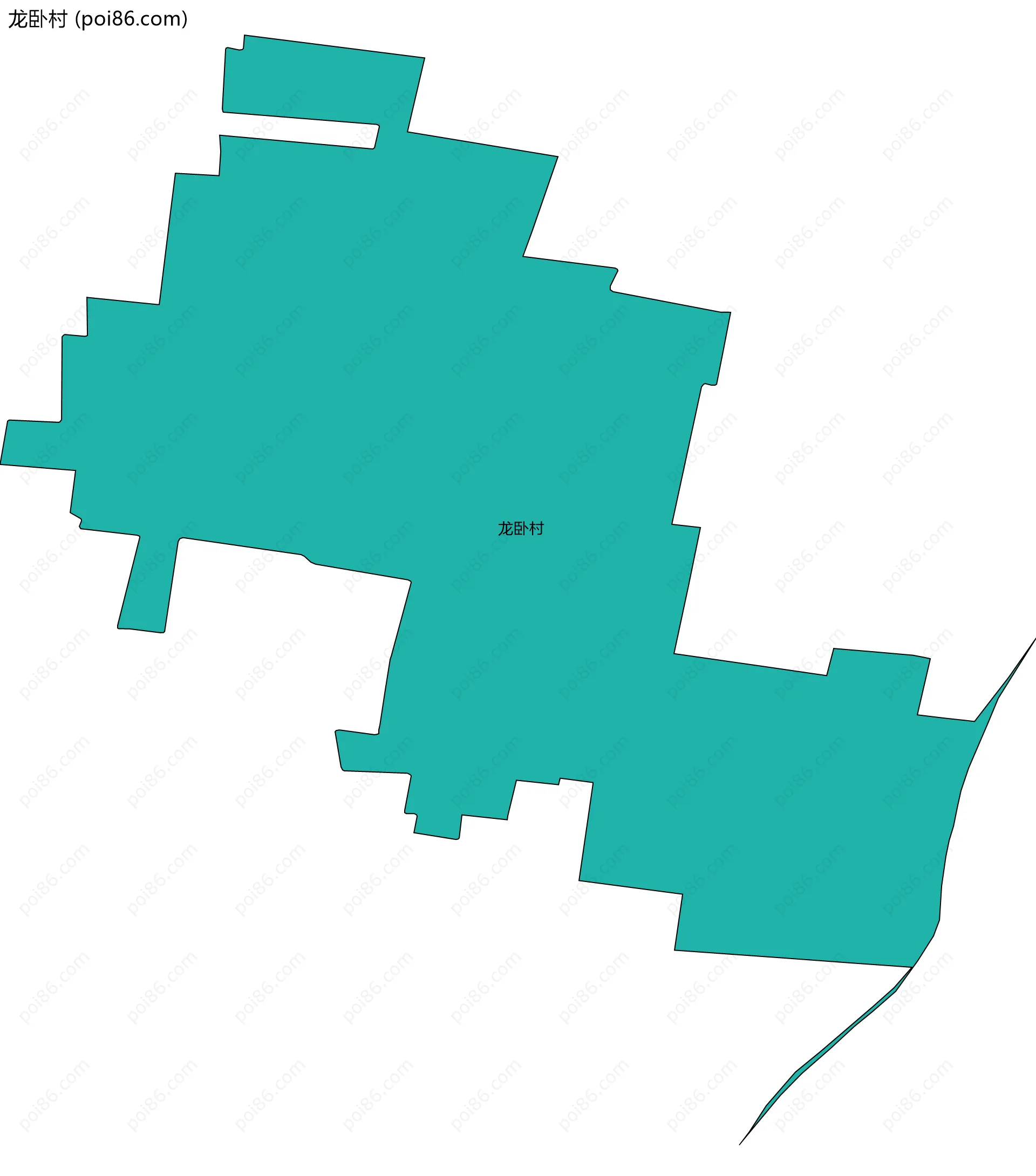 龙卧村边界地图