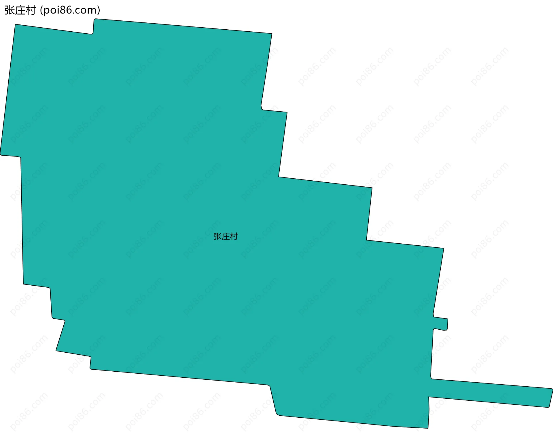 张庄村边界地图