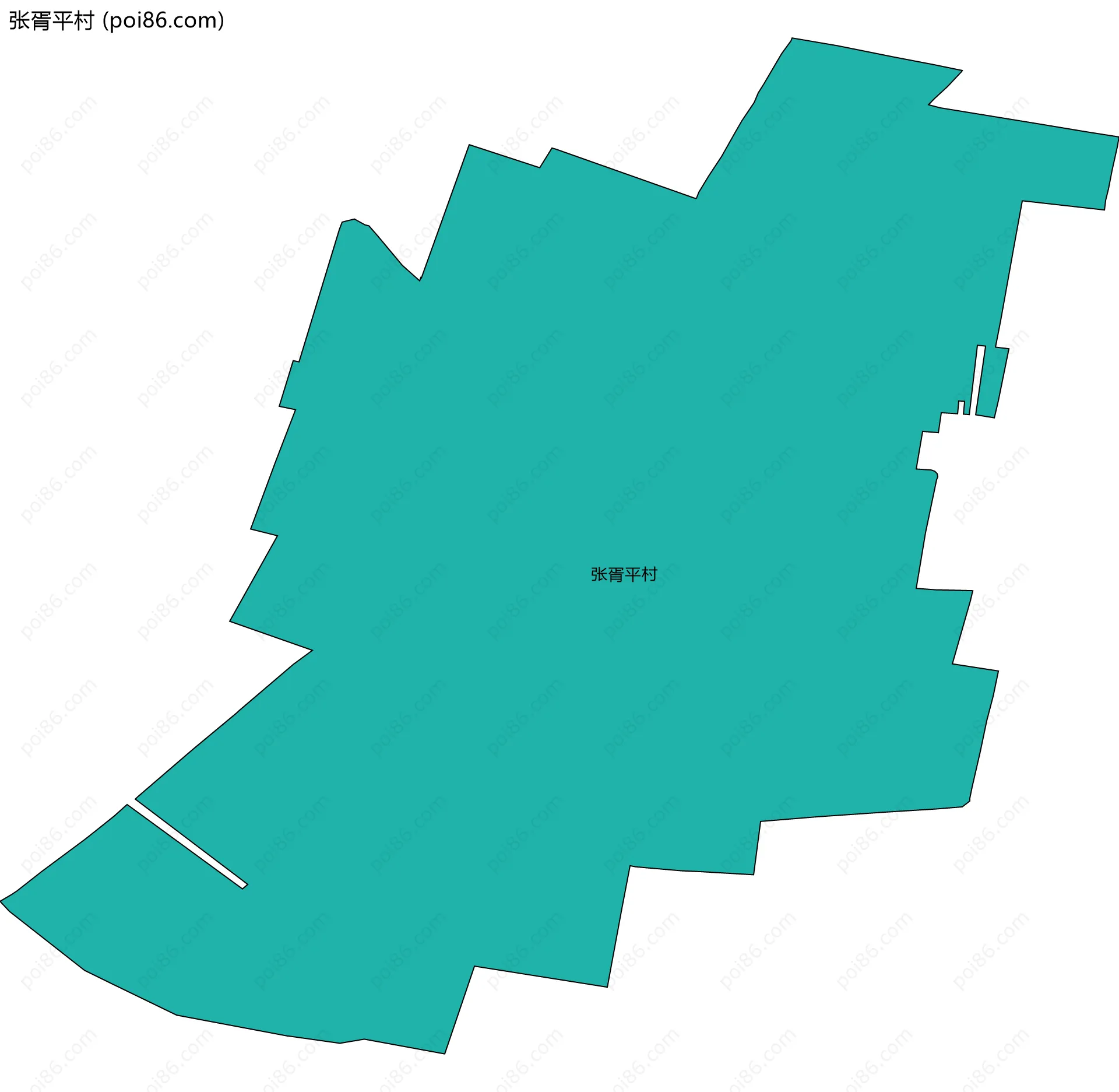 张胥平村边界地图