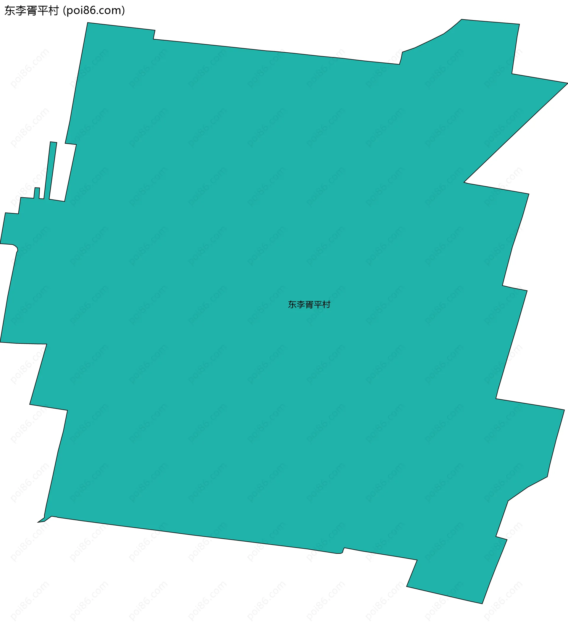 东李胥平村边界地图