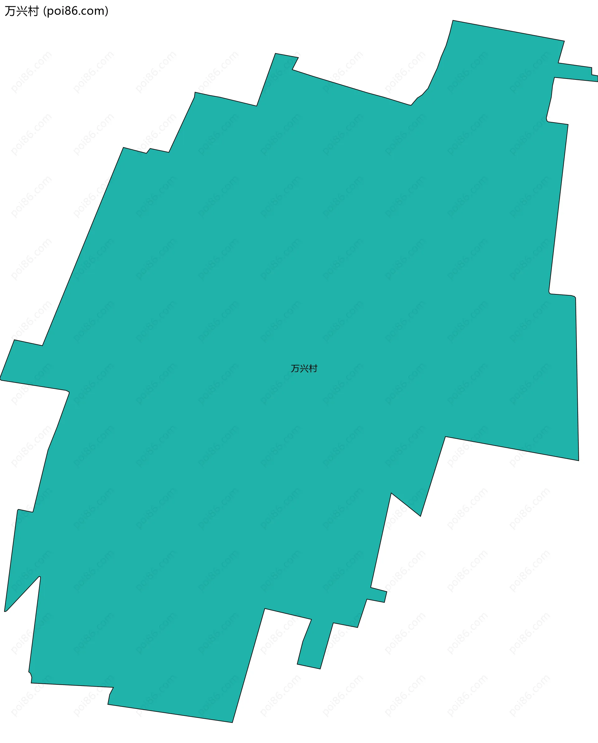 万兴村边界地图