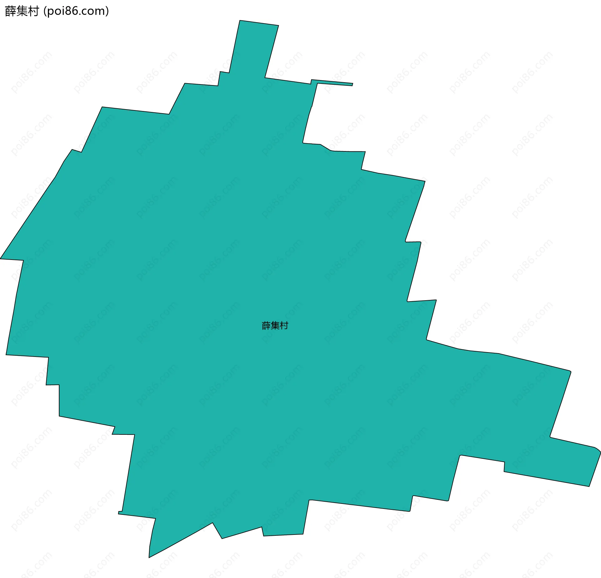 薛集村边界地图