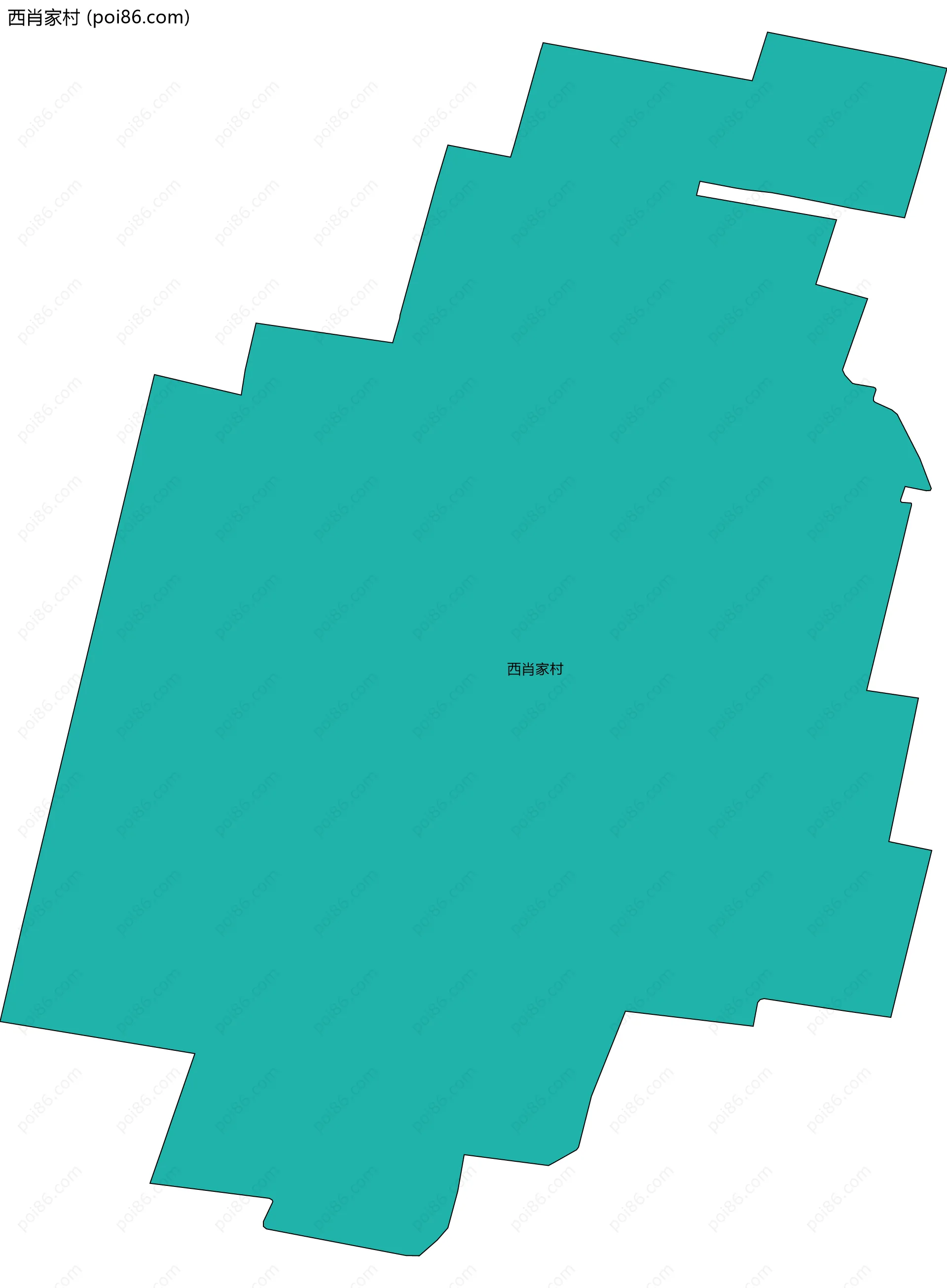 西肖家村边界地图