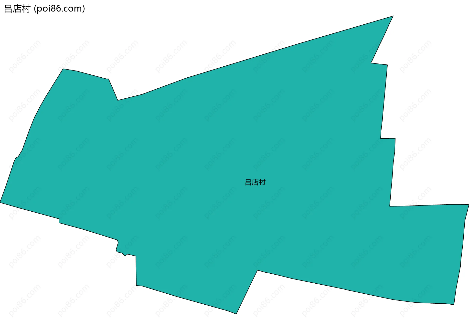 吕店村边界地图