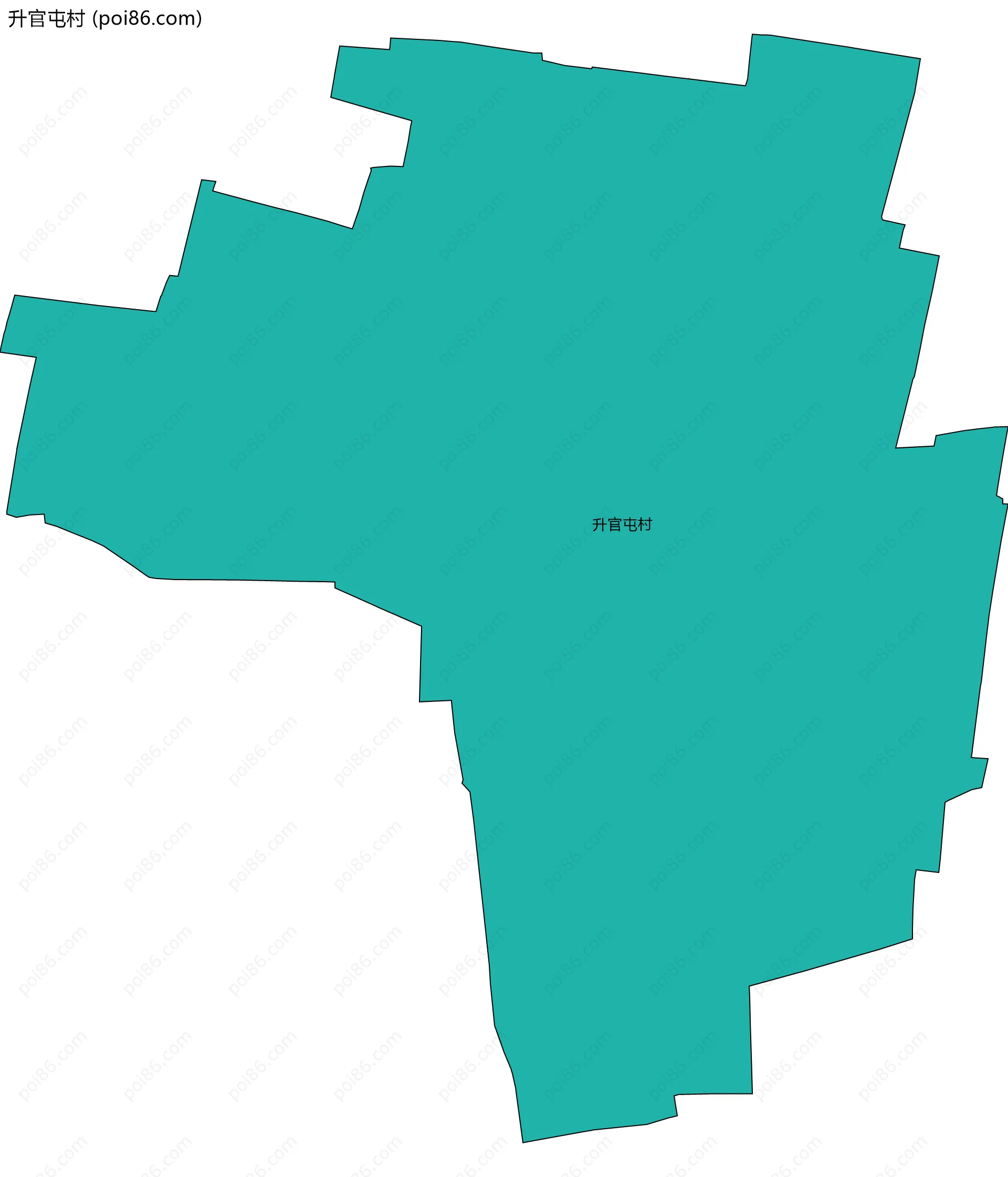 升官屯村边界地图