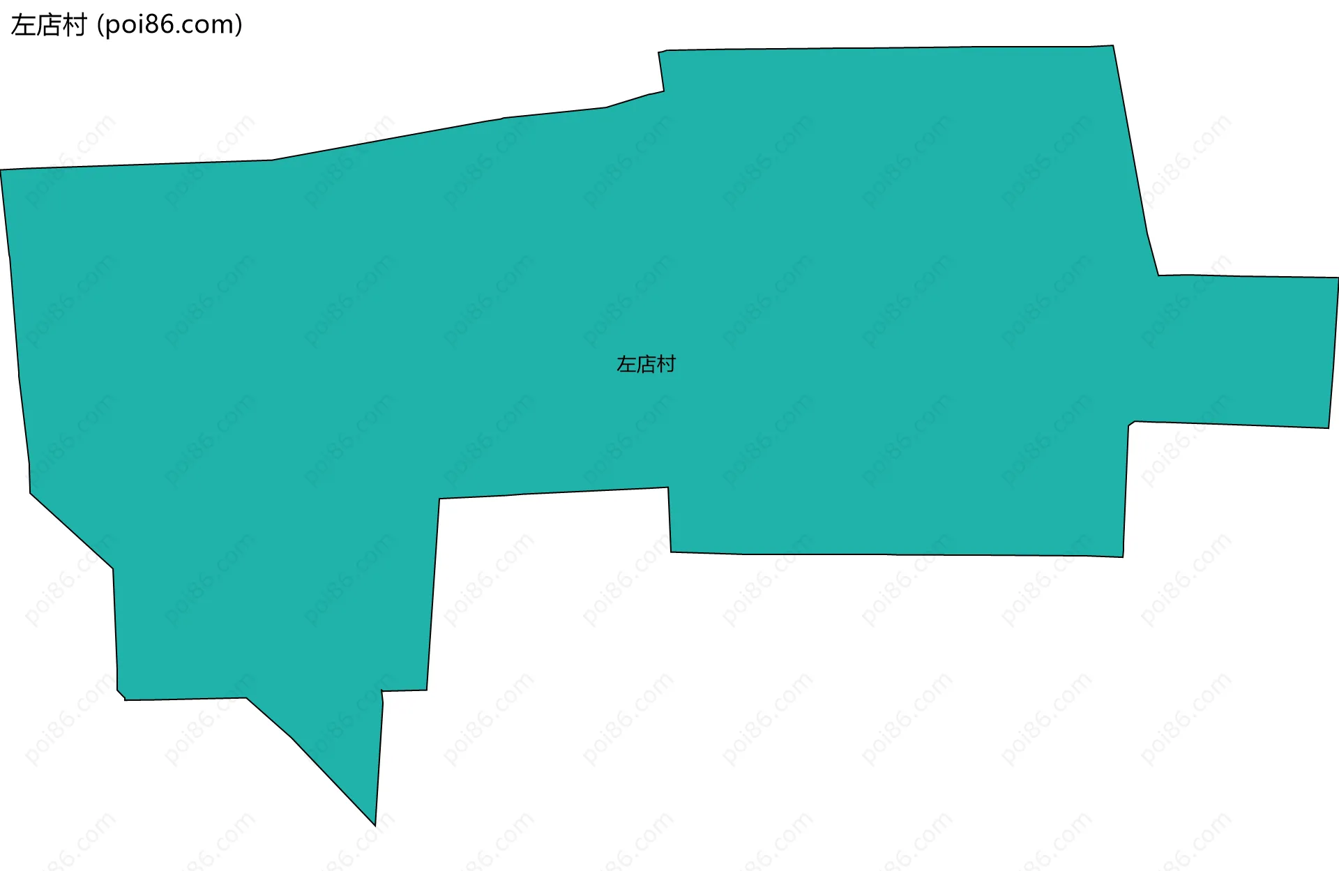 左店村边界地图