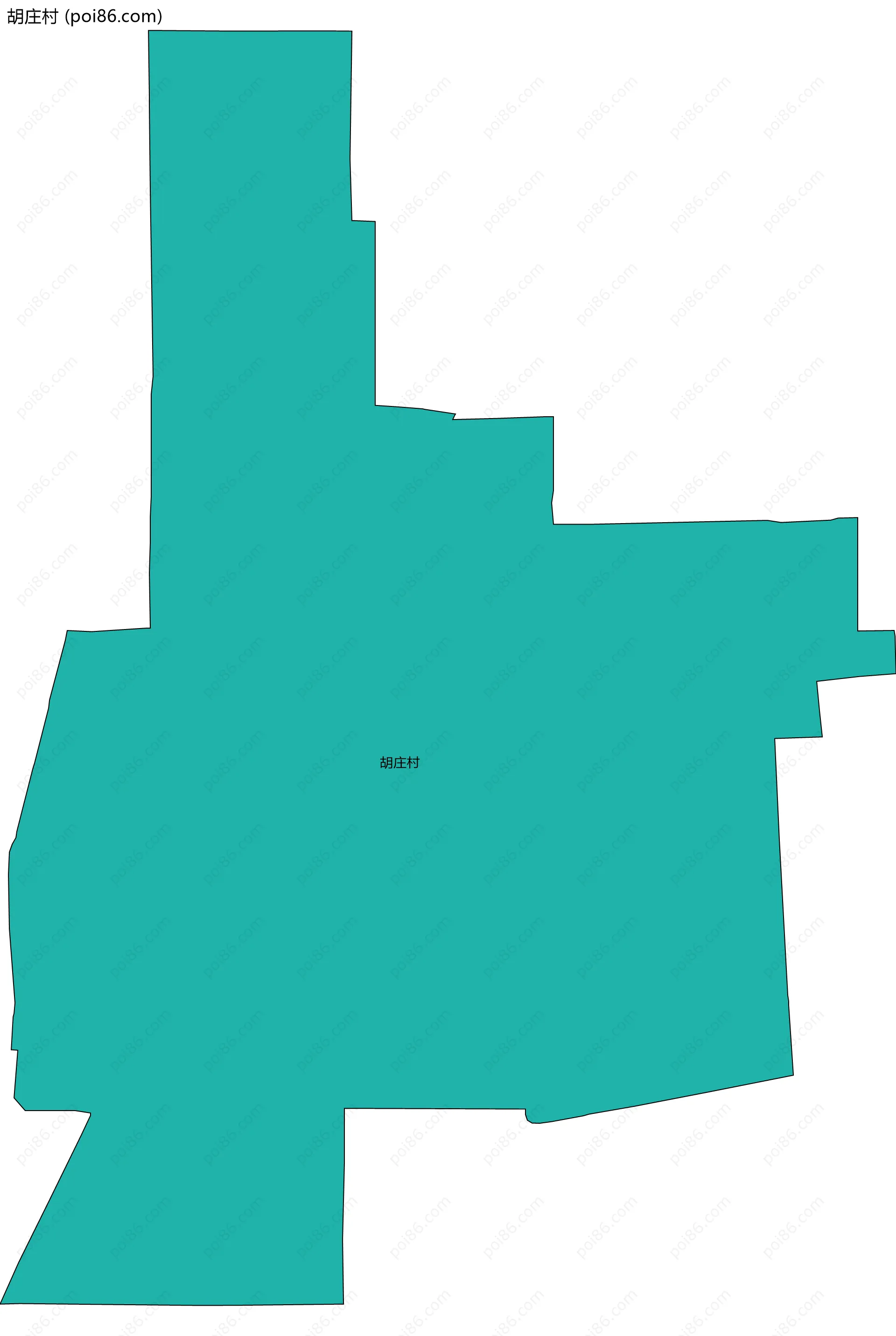 胡庄村边界地图