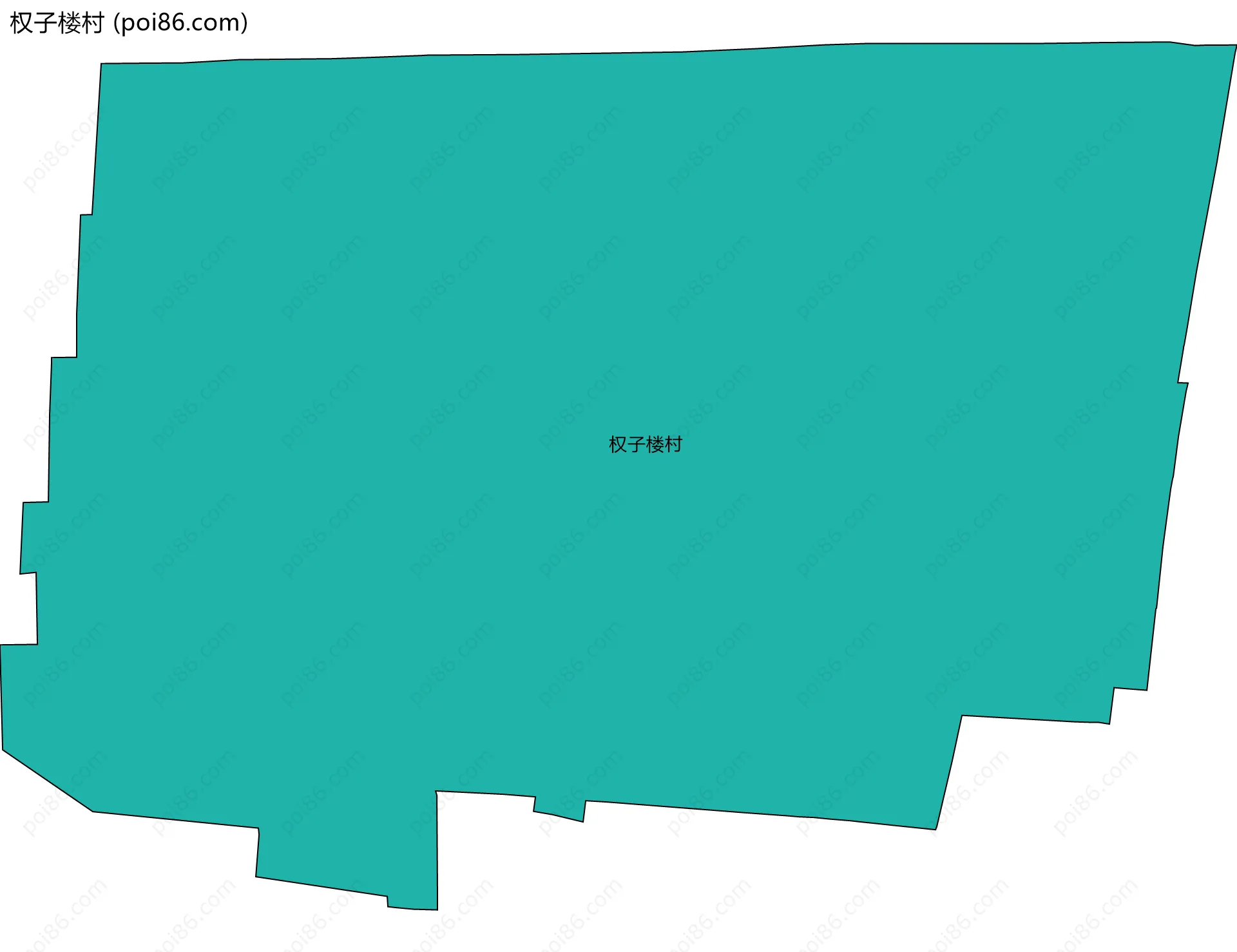 权子楼村边界地图