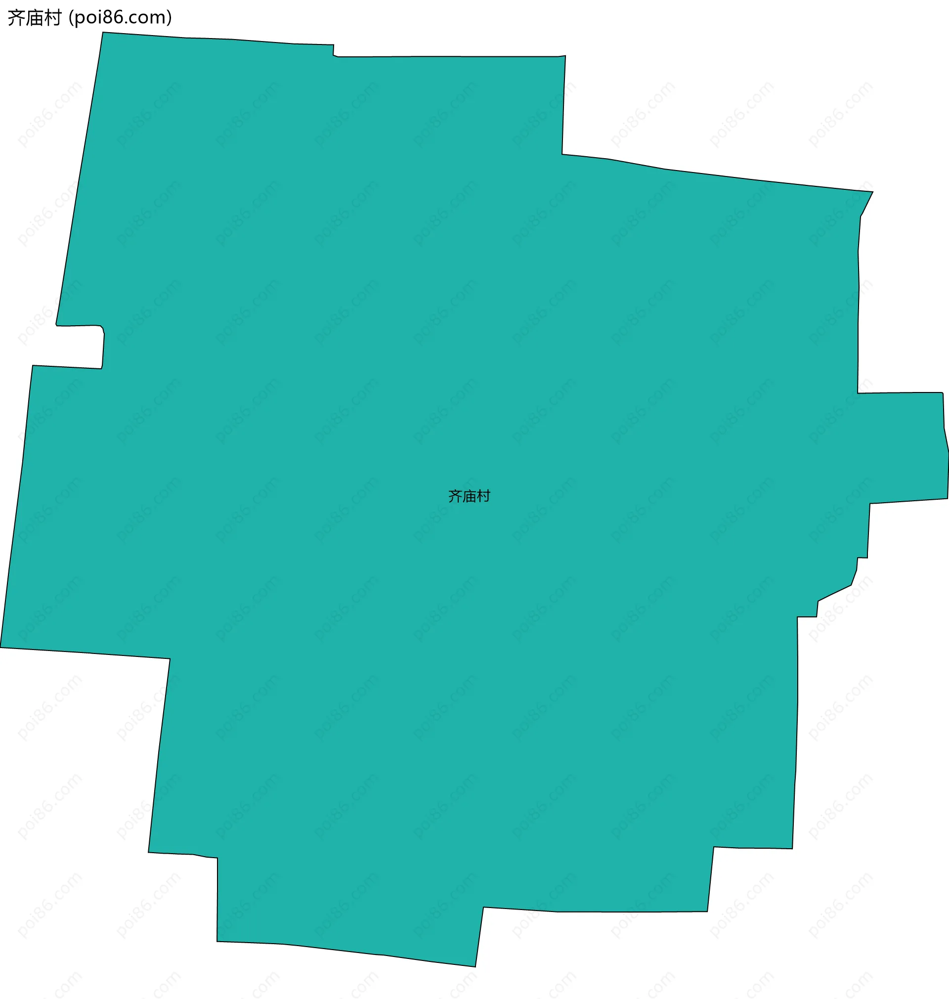 齐庙村边界地图