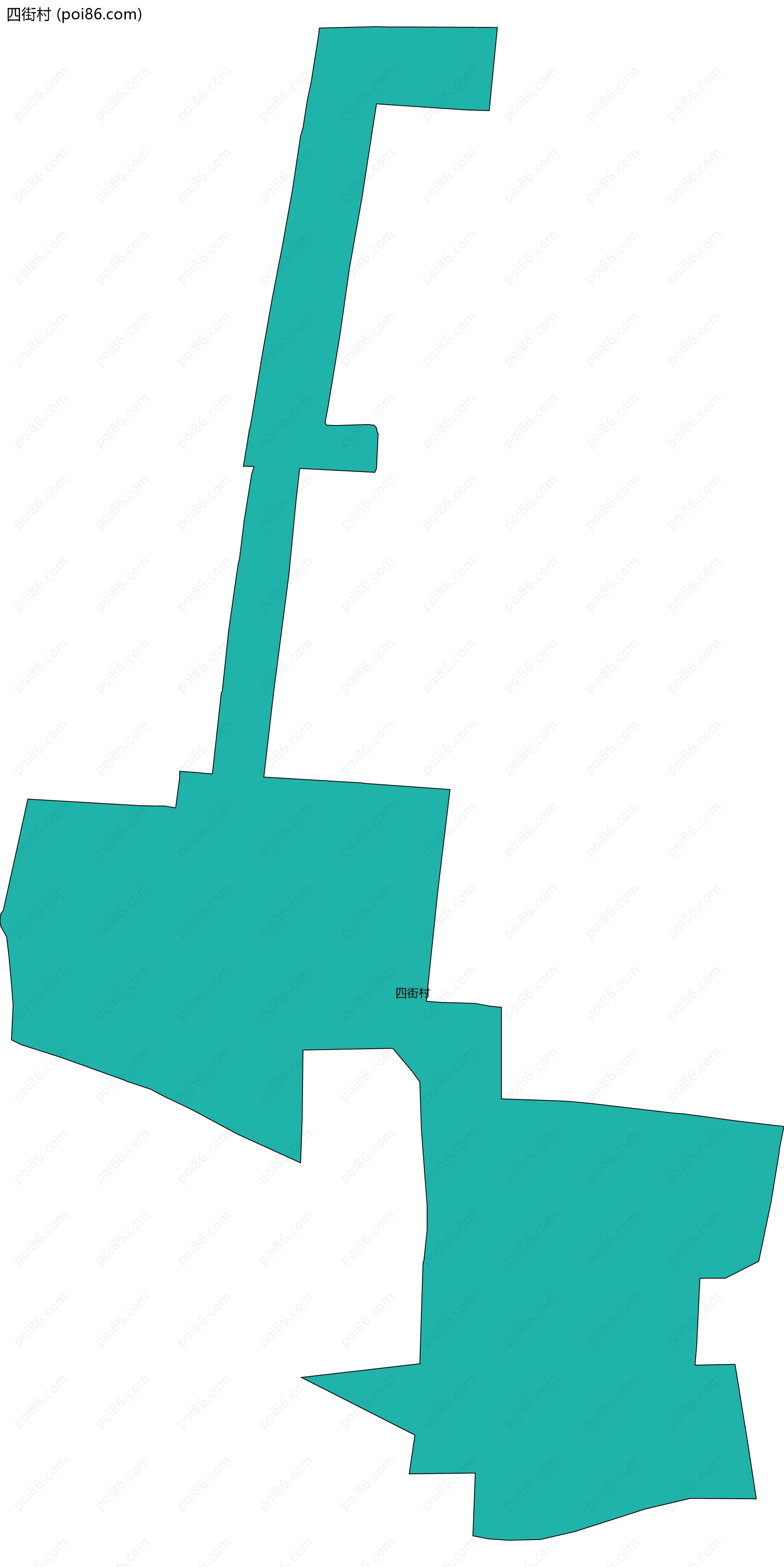 四街村边界地图