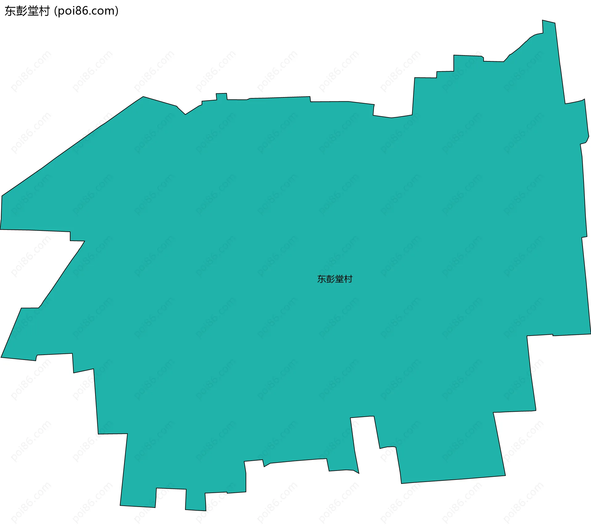 东彭堂村边界地图