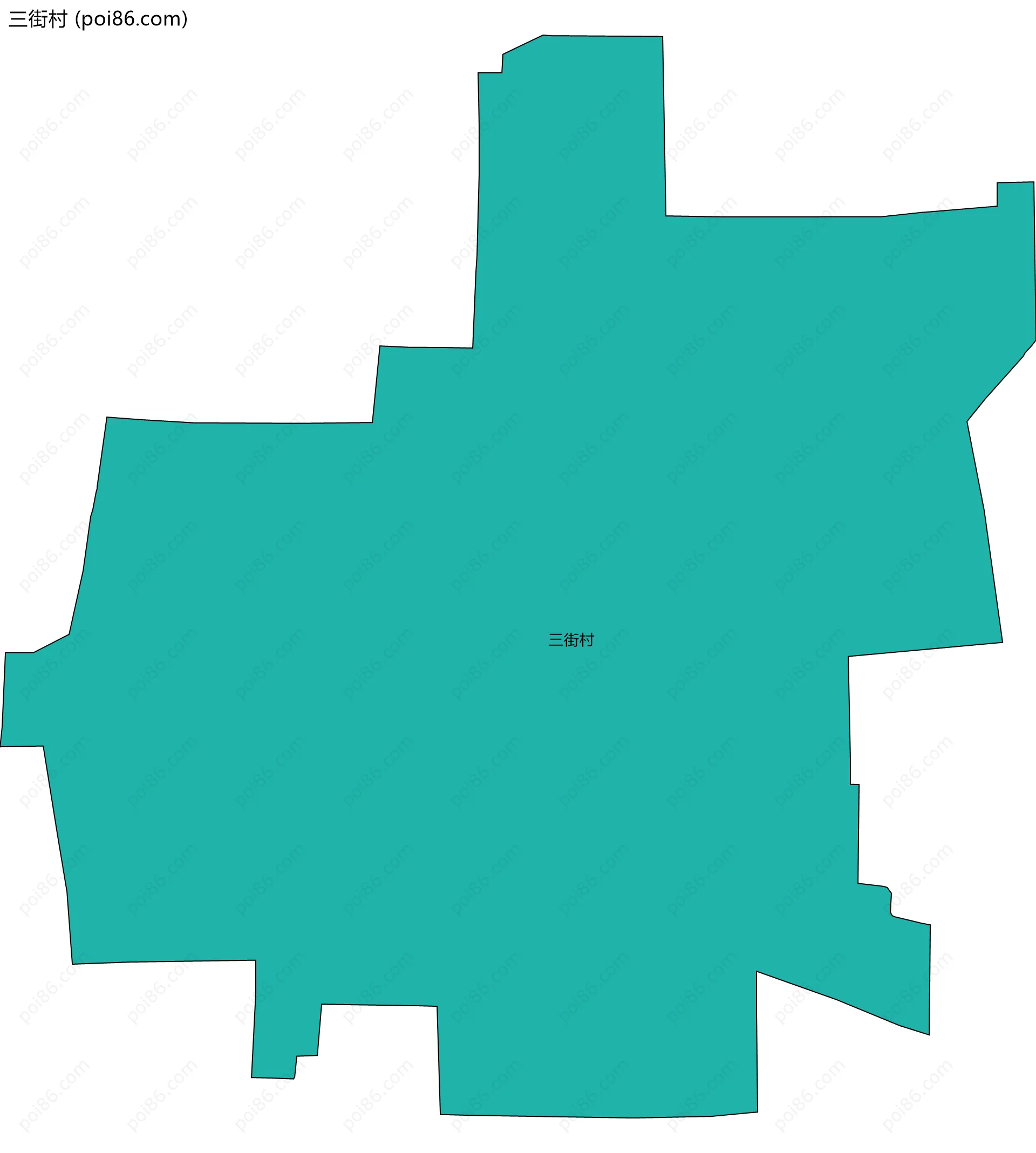 三街村边界地图