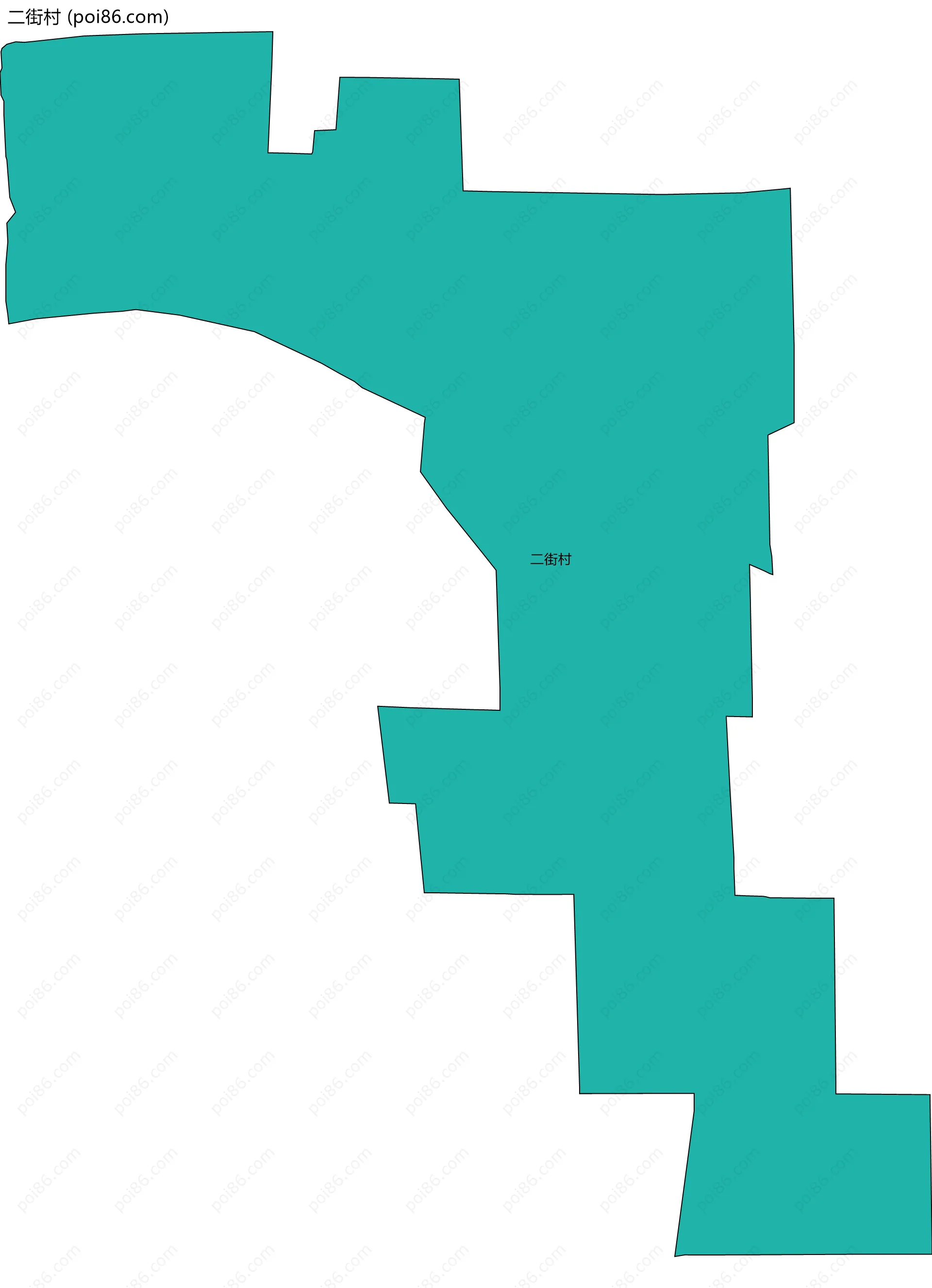 二街村边界地图