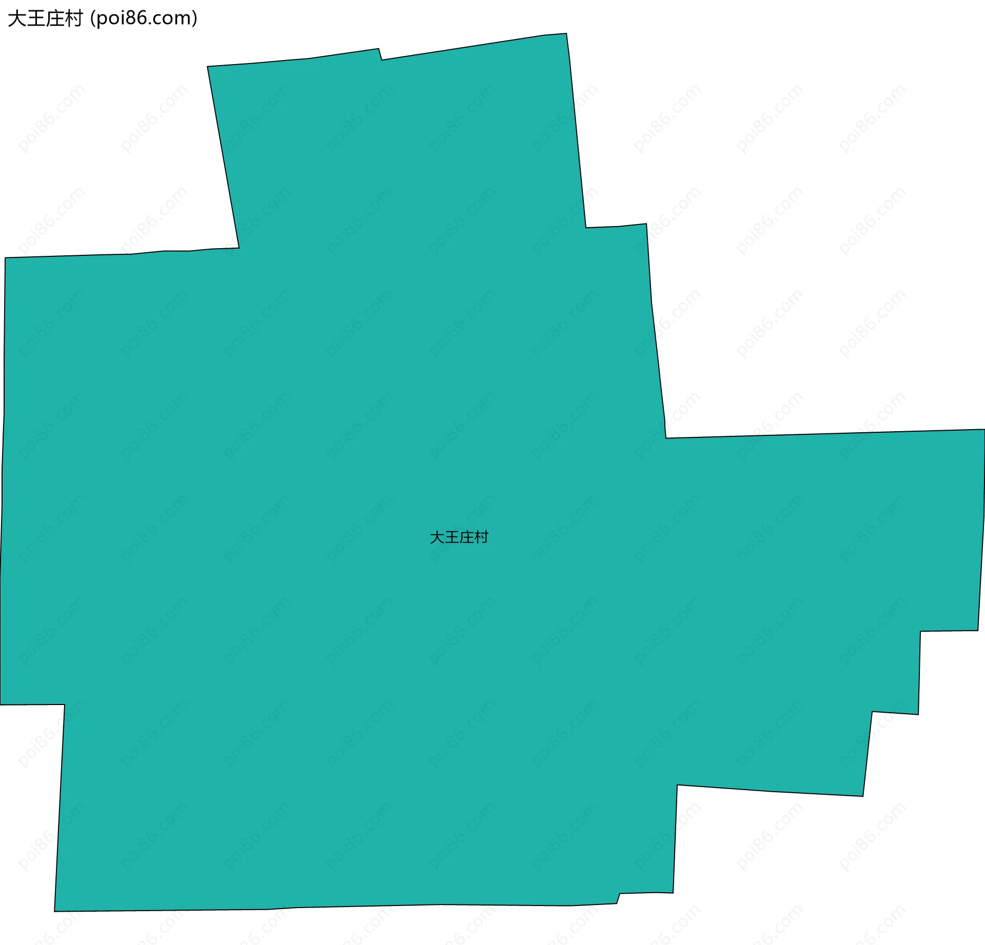 大王庄村边界地图