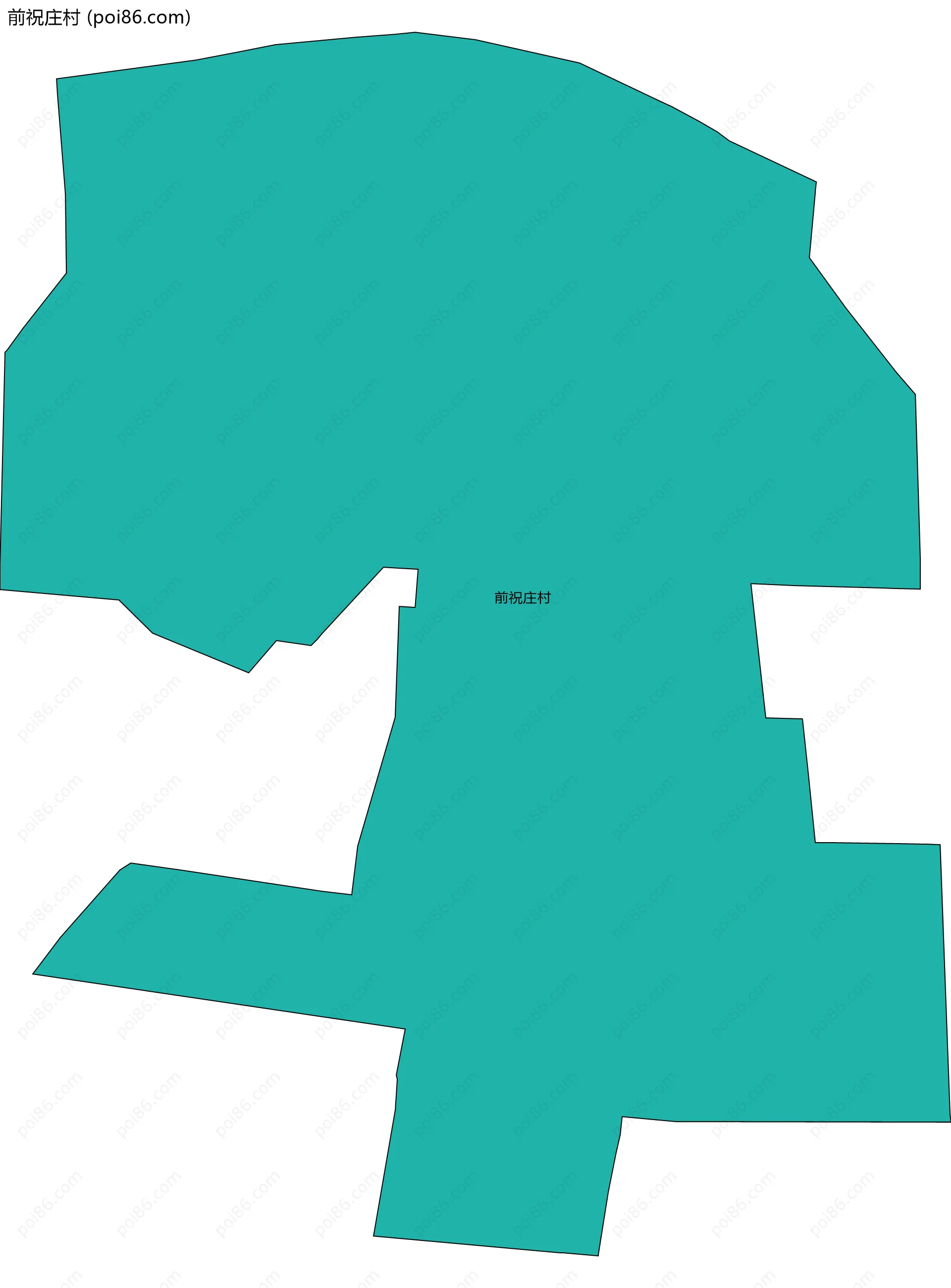 前祝庄村边界地图