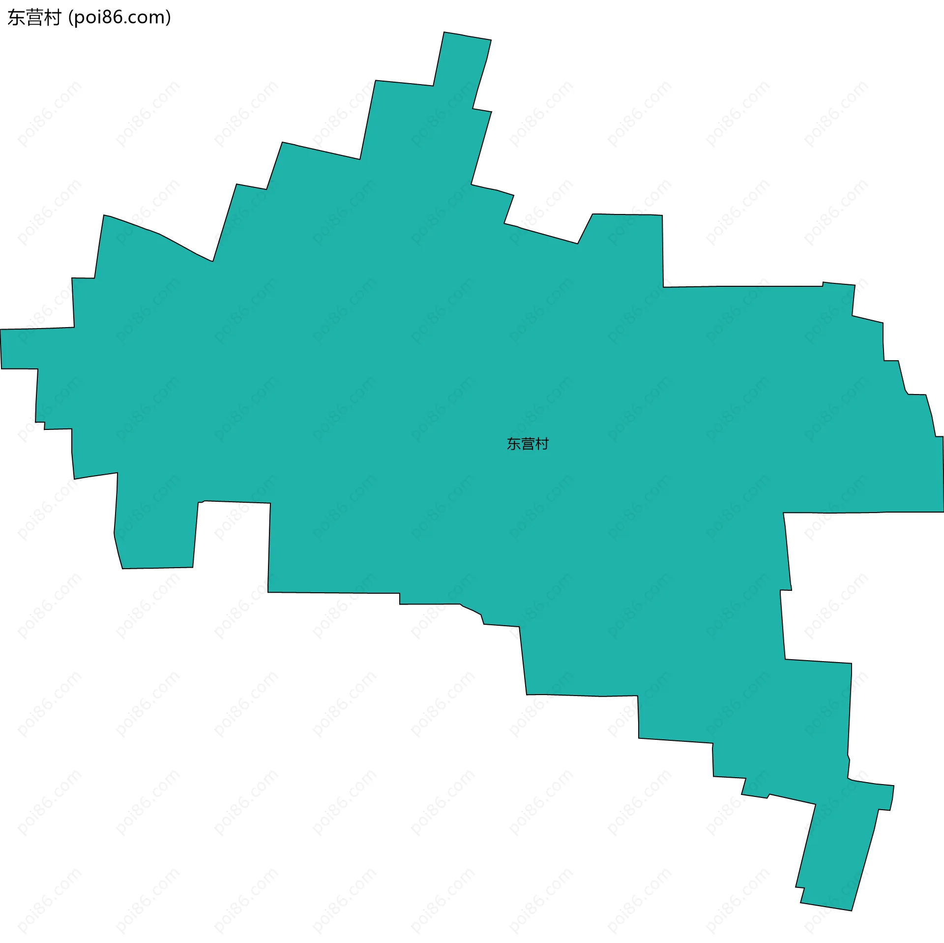 东营村边界地图