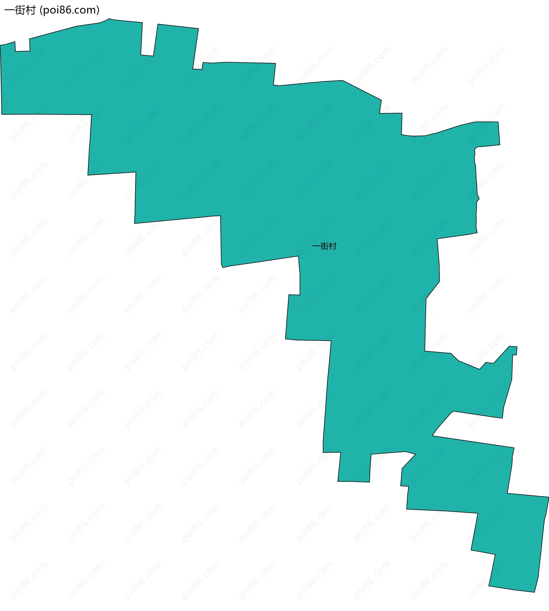 一街村边界地图