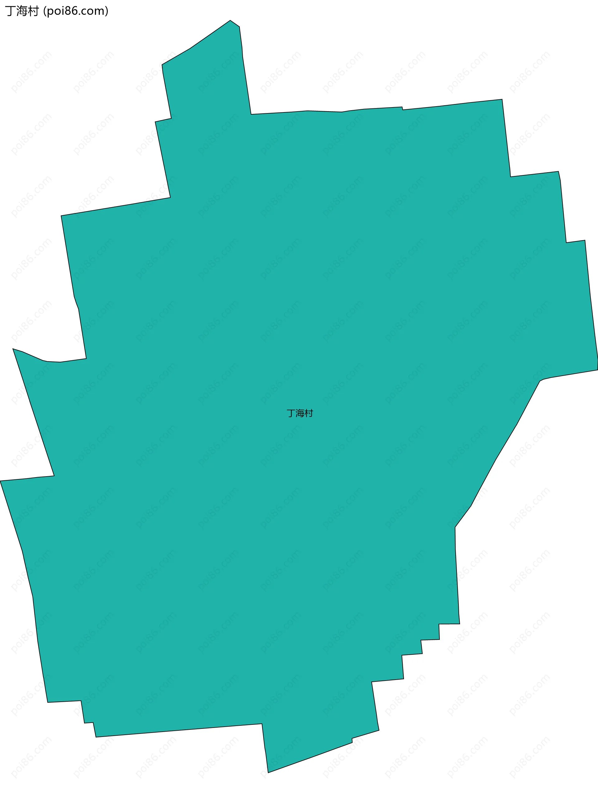 丁海村边界地图