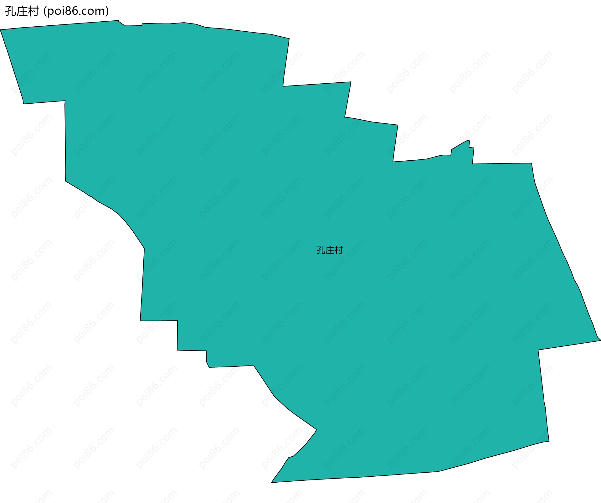 孔庄村边界地图
