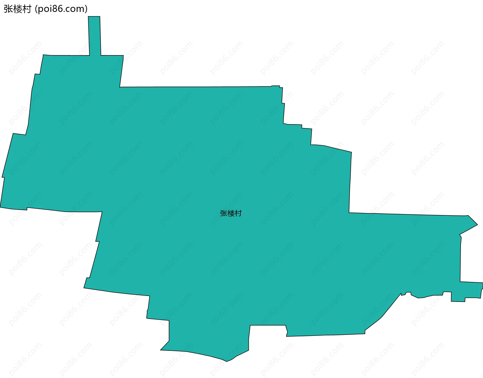 张楼村边界地图