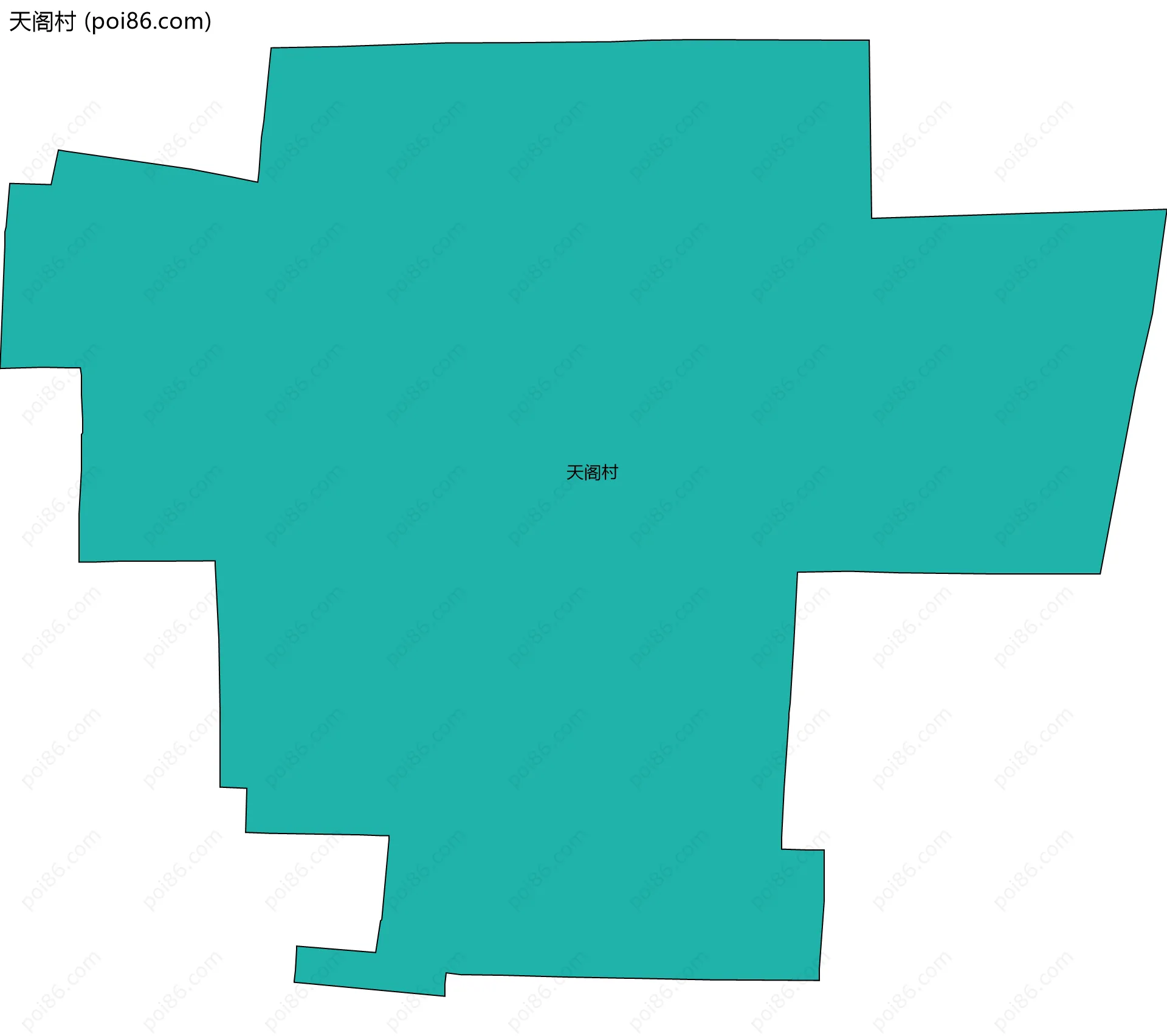 天阁村边界地图