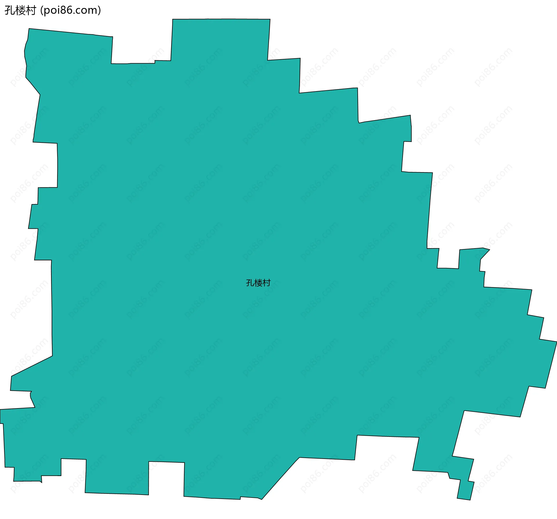 孔楼村边界地图