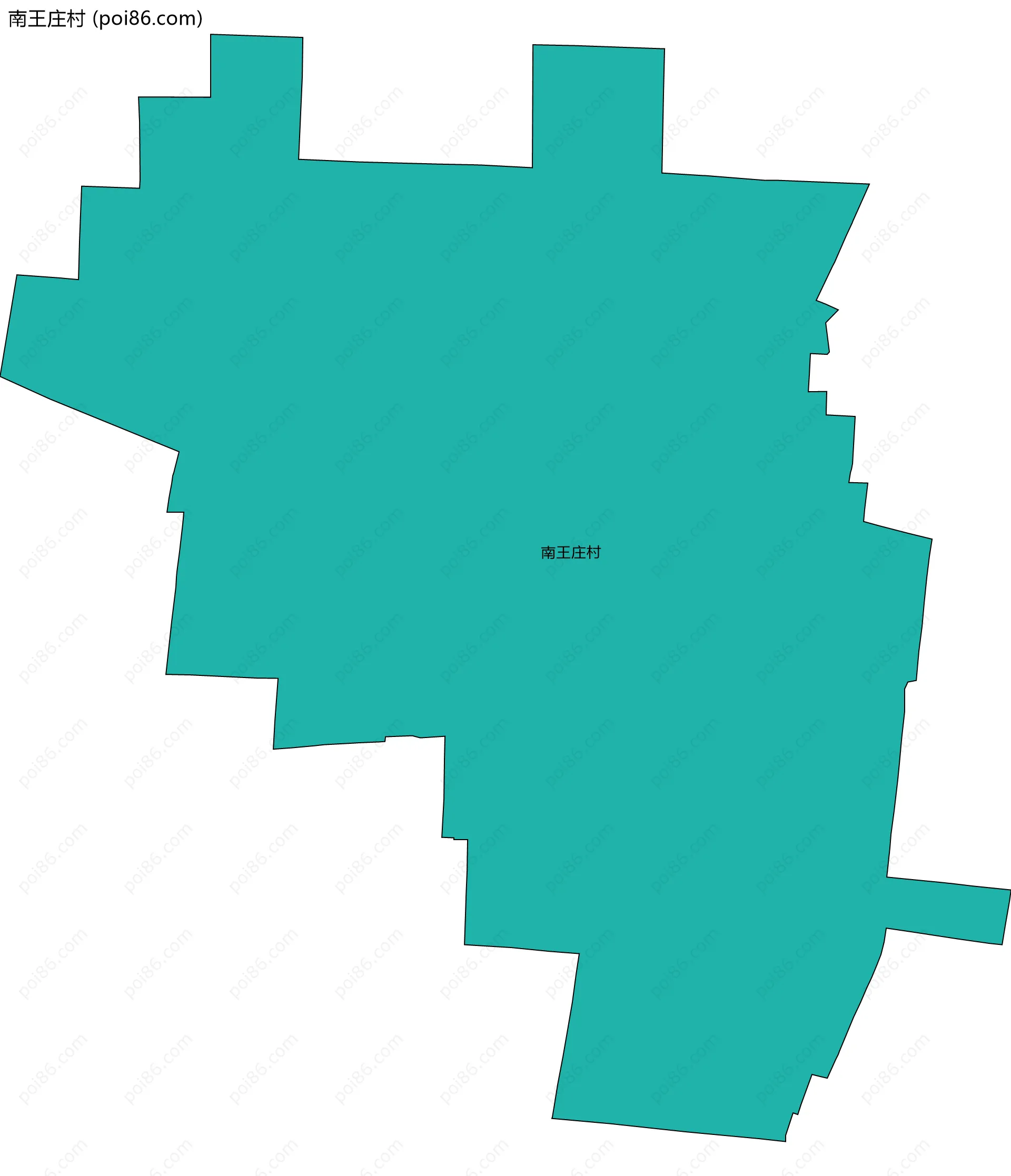 南王庄村边界地图