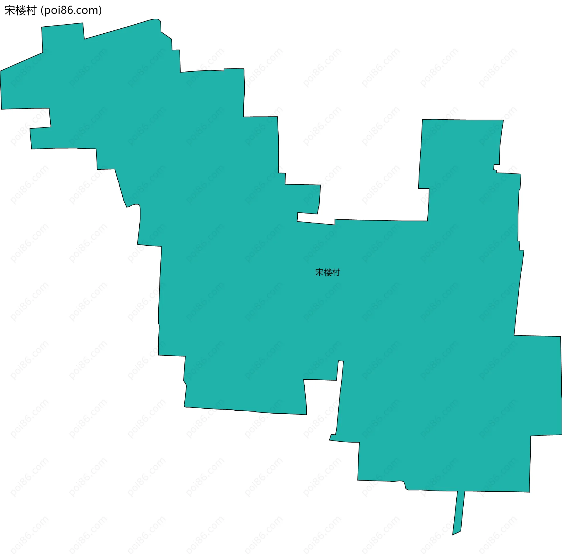 宋楼村边界地图